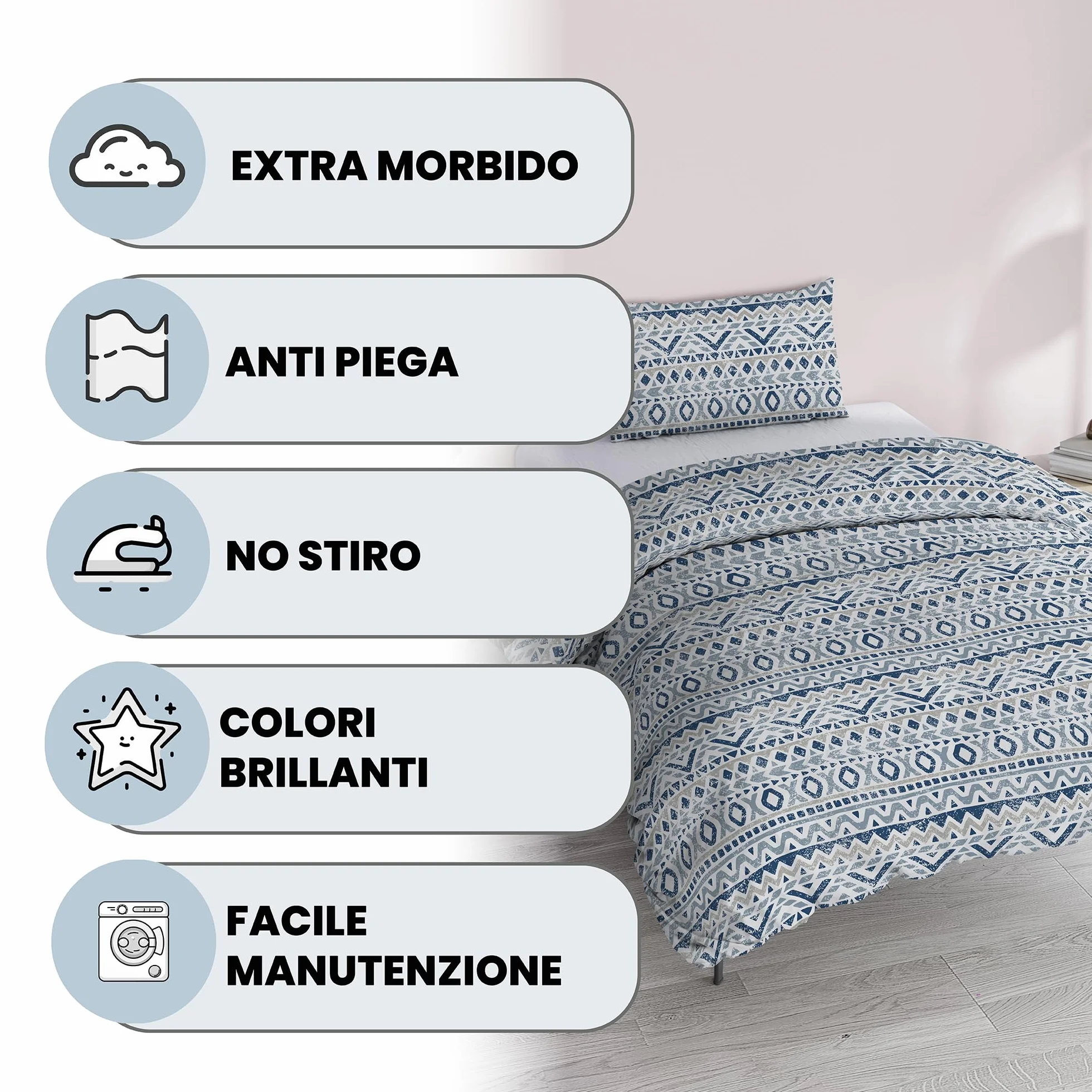 Italian Bed Linen "Fantasy" poszwa na kołdrę, mikrofibra z nadrukiem, Hellas, pojedyncza