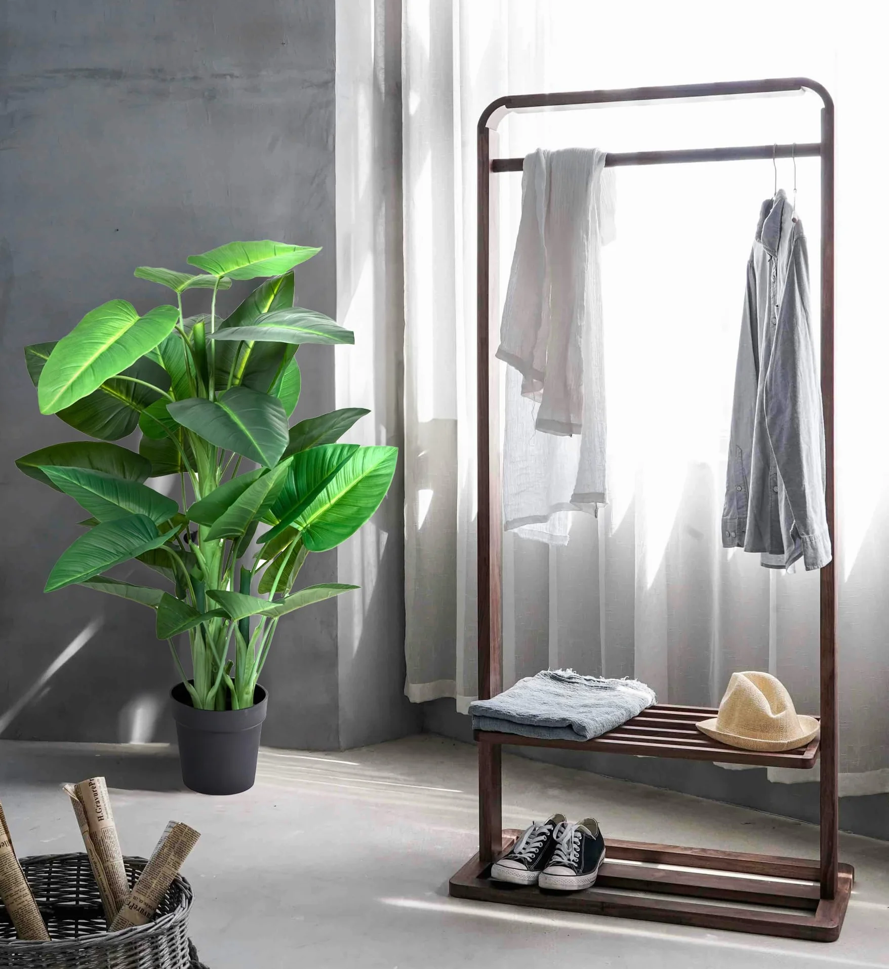 GreenBrokers Sztuczne drzewo liliowe kalia 130 cm w doniczce, zielone, 130 cm