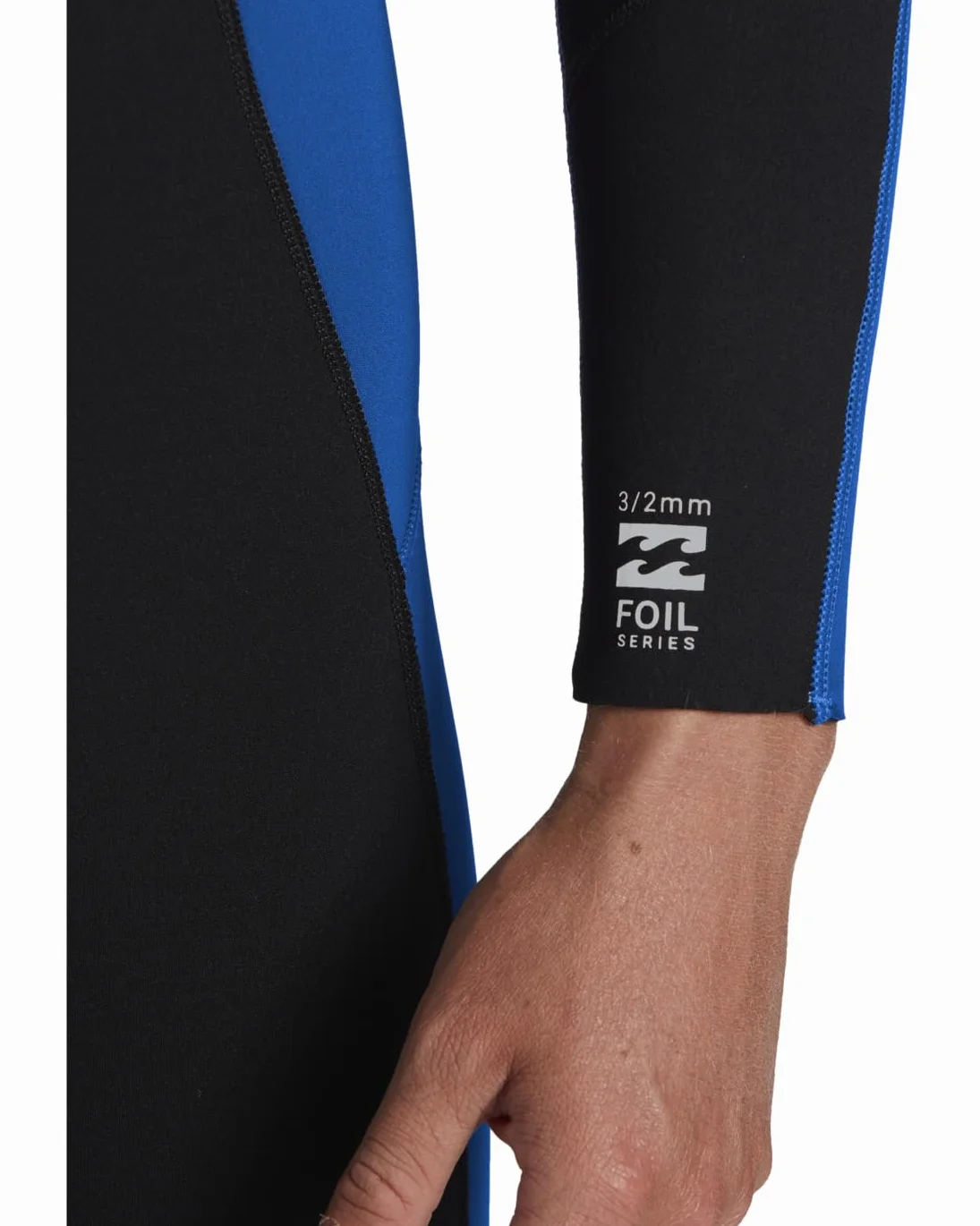Billabong Męski kombinezon foliowy 3/2 mm z płaskim zamkiem błyskawicznym - Mid Blue - retencja z kombinacją o wysokiej rozciągliwości