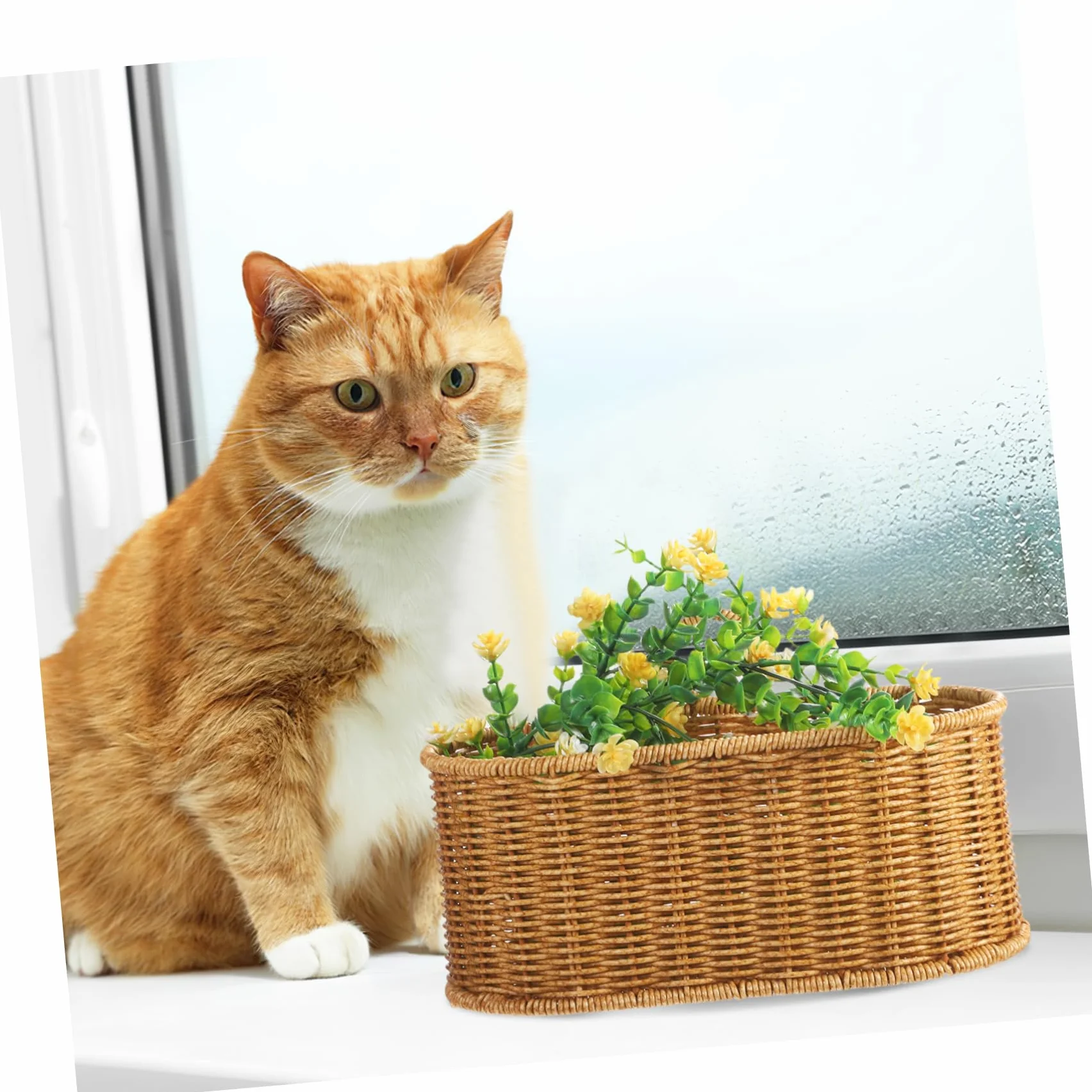 Alipis Kosz do przechowywania imbiru i czosnku Woven Hanging Basket - Koszyk wiszący Kitchen Storage Basket - Koszyk na przechowywanie w kuchni ścienny kosz warzyw