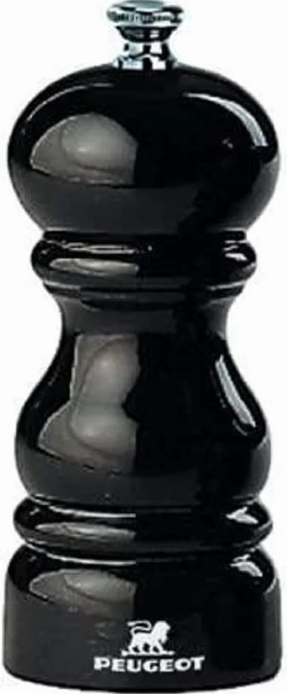 Peugeot Paris młynek do soli drewno 5,5x5,5x12 cm czarny lakierowany