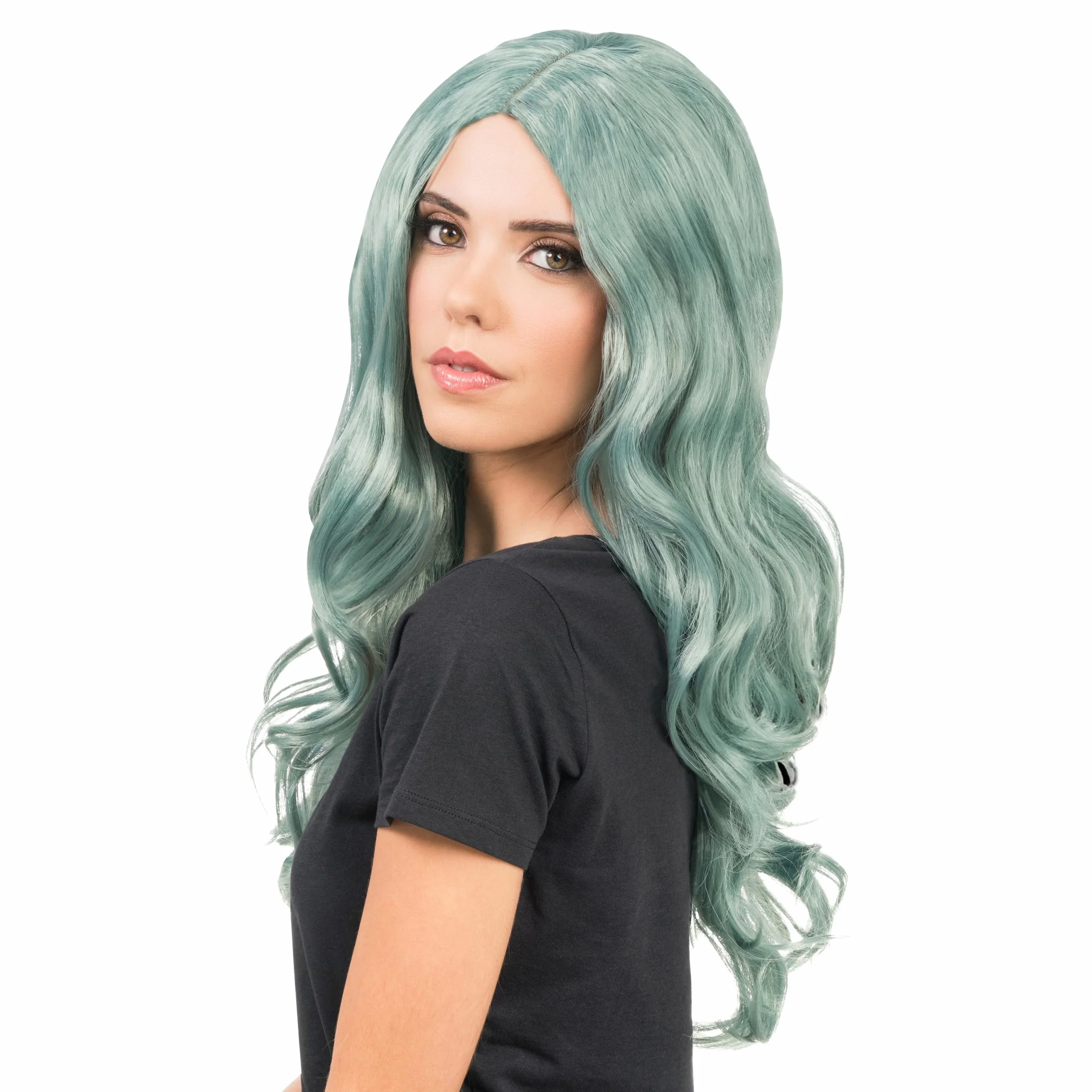 Chaks - Peruka pastelowa, loki o długości 66 cm dla kobiet, peruka z długimi włosami, cosplay, karnawał i festiwal