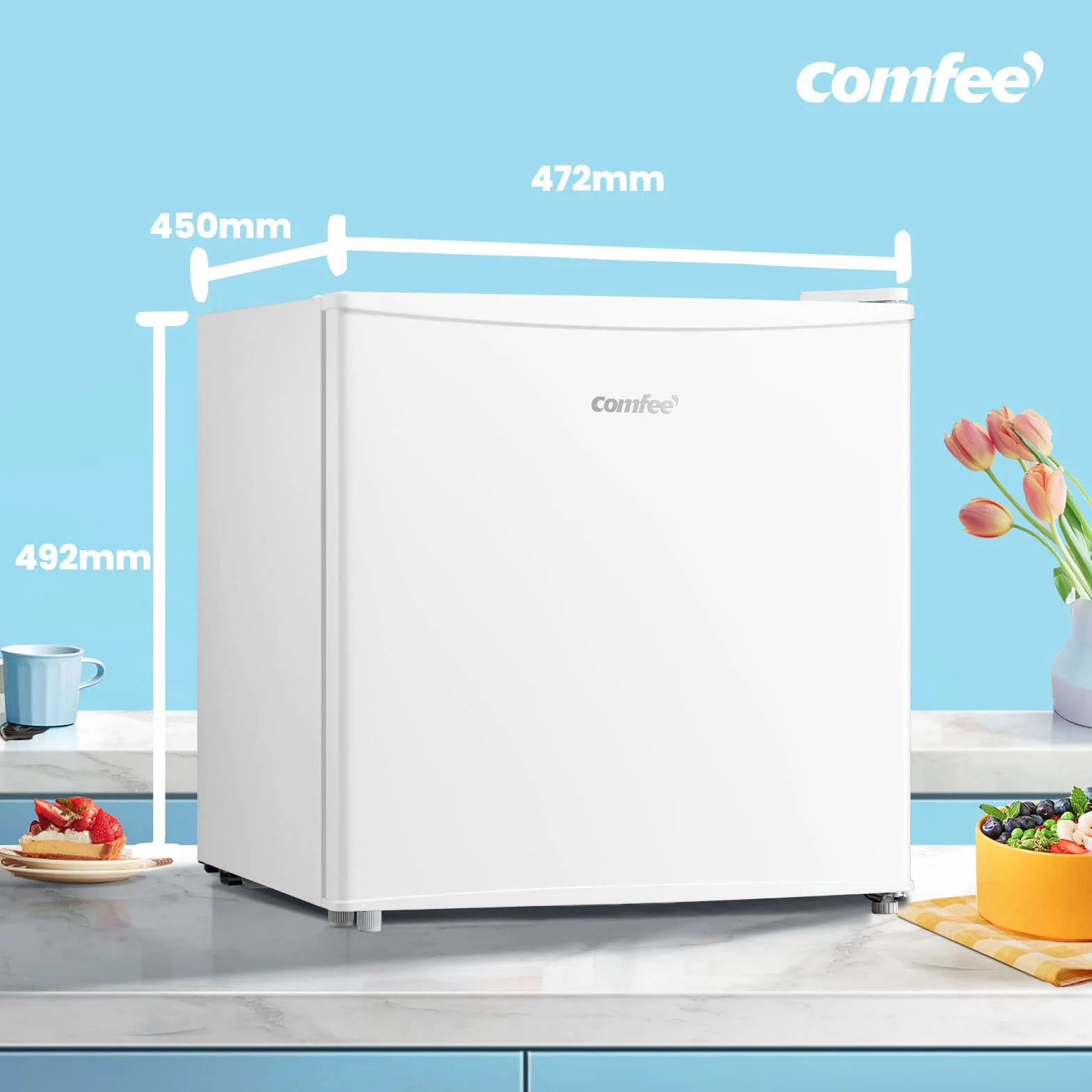 Comfee RCU40WH2(E) mini zamrażarka 31 l 4-gwiazdkowa biała 147 kWh/rok dwustronny zawias