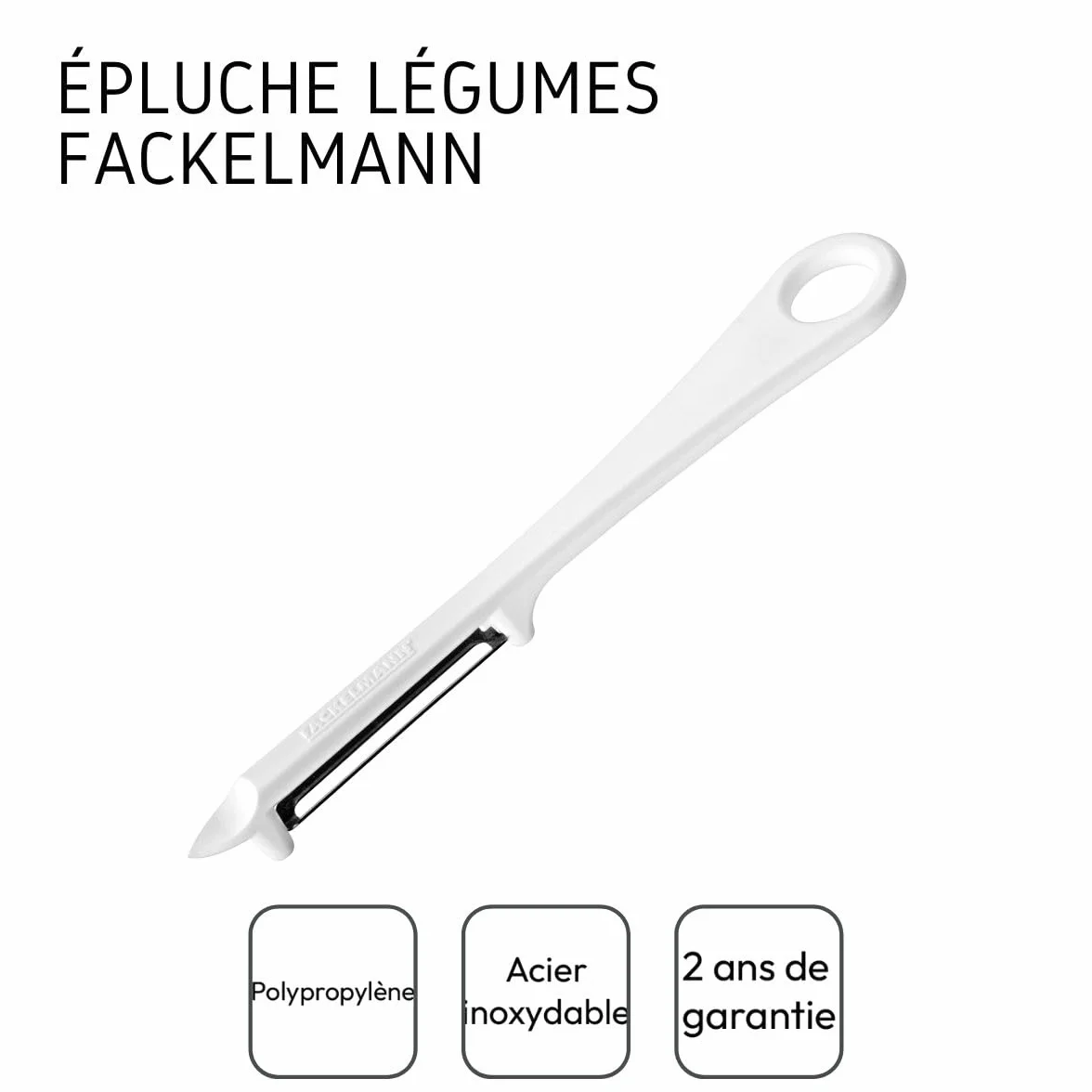 Fackelmann Obieraczka, Biały, 16,5 x 1,5 x 3 cm
