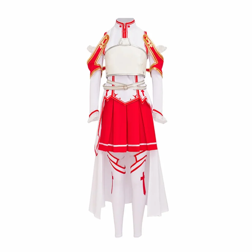 Anime Asuna kostium Cosplay, Yuuki Asuna, mundurek, zestaw dla kobiet, kostiumy na Halloween, karnawał, imprezę