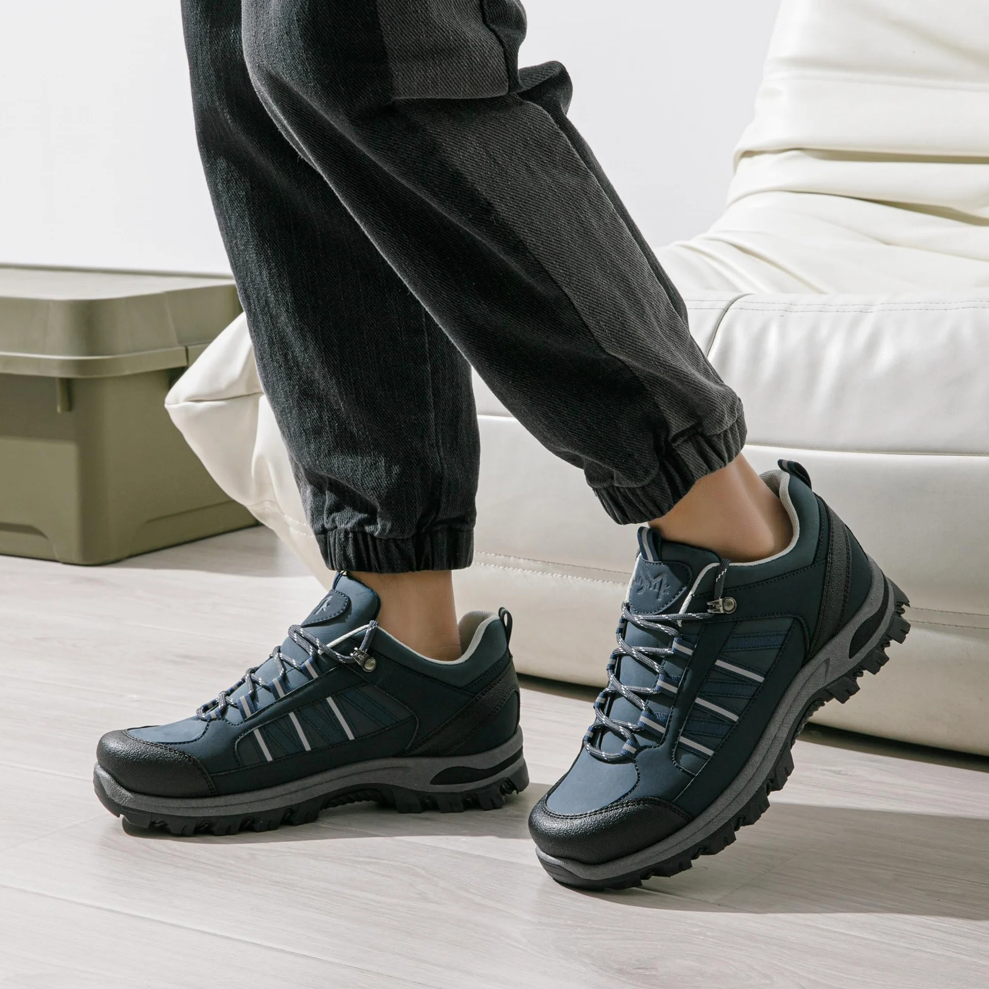 JOMIX Męskie buty trekkingowe, antypoślizgowe, lekkie, oddychające, wygodne, buty trekkingowe, buty sportowe na wędrówki, kemping, czas wolny