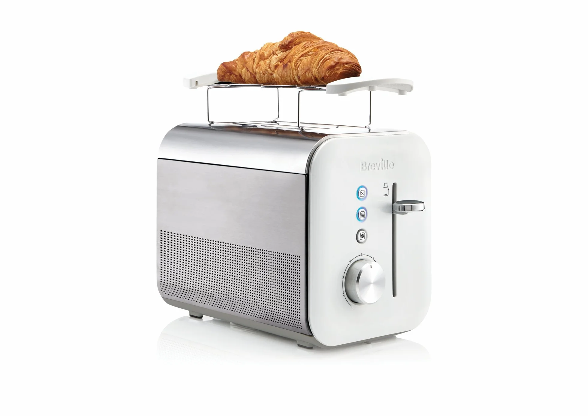 Breville Opiekacz do Tostów High Gloss Biały Stalowy 20.6 x 31.4 x 29 cm