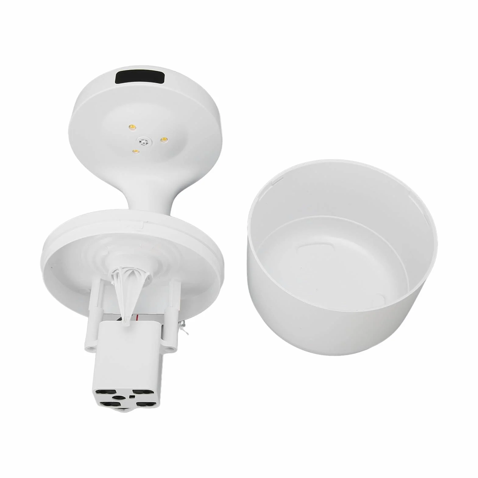 Nawilżacz kropli wody antygrawitacyjny, 800 ml nawilżacz mgły chłodzącej USB z lampką nocną, cichy nawilżacz powietrza z kroplami wody, zegar LED do domu, sypialni, biura (Biały)