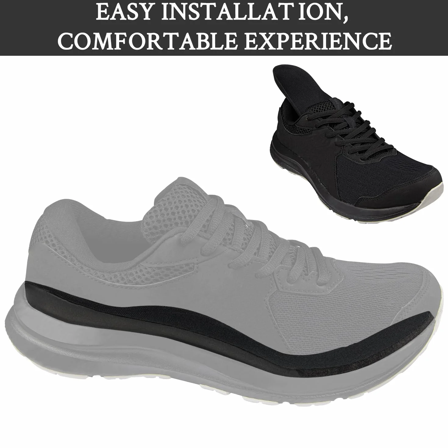 Endoto Wkładki do ASICS Wkładka Insoles Inserts Sole | Wysokosprężysta pianka EVA｜Rozmiar: Męskie-46 EU
