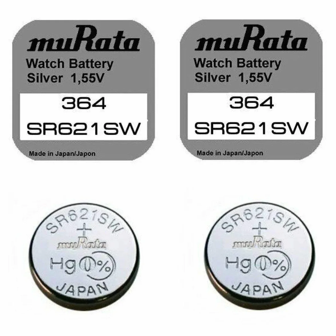 Murata (dawniej Sony) bateria guzikowa SR 621SW / 364, 0% rtęci