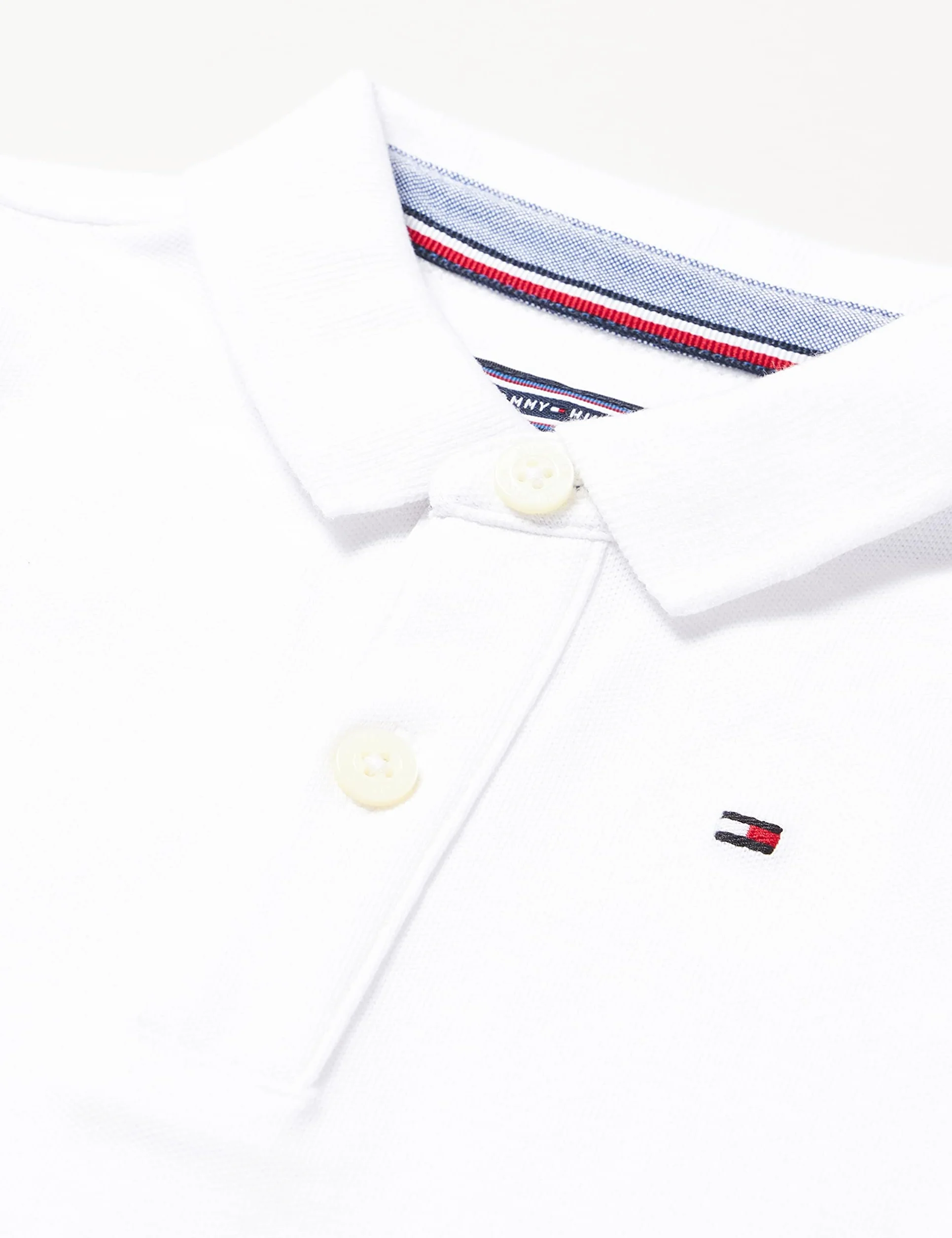 Tommy Hilfiger Chłopcy Koszulka Polo, Biała (Bright White 123), 12 Lat