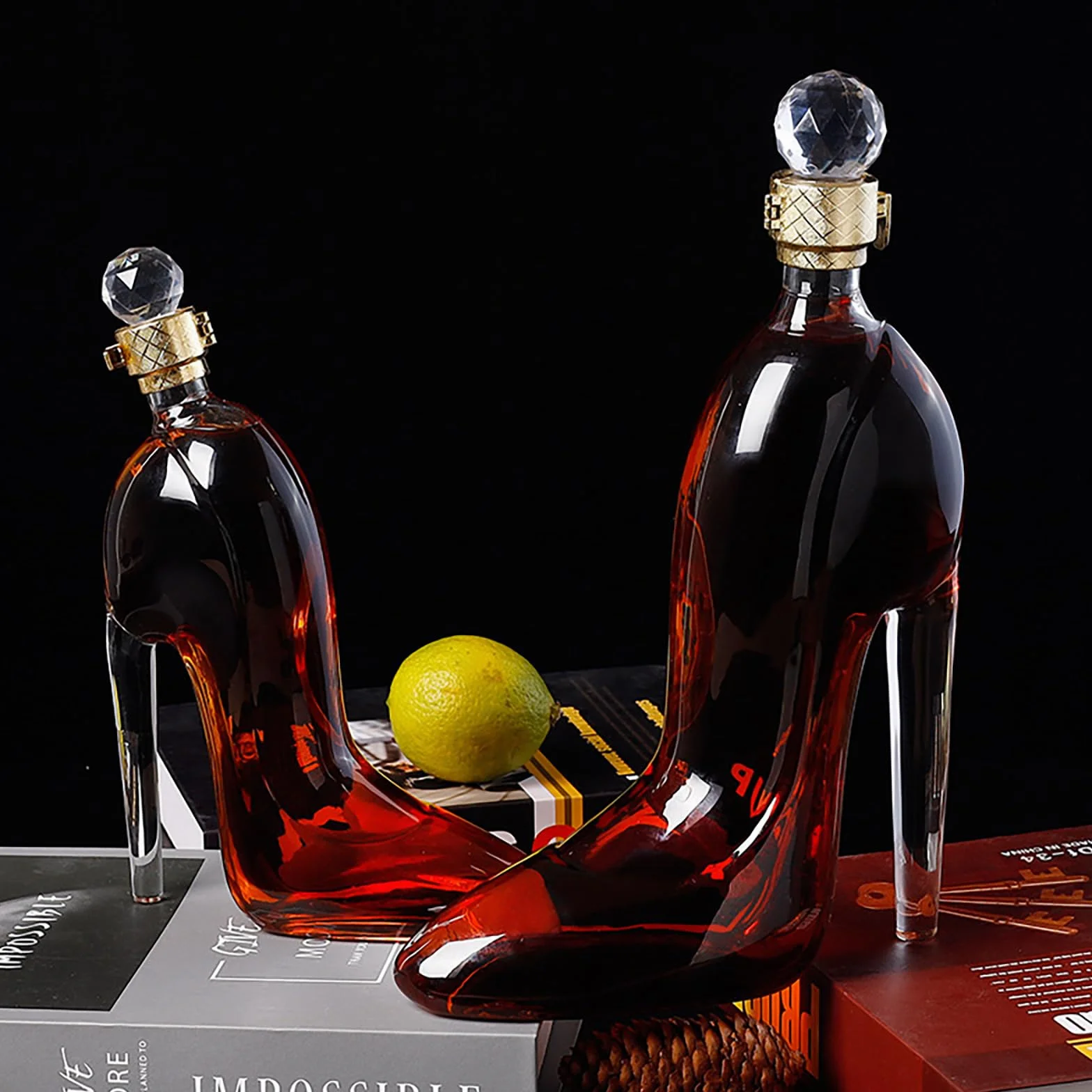 Karafka do czerwonego wina 350 ml 700 ml butelka szklana pogrubiona do whisky