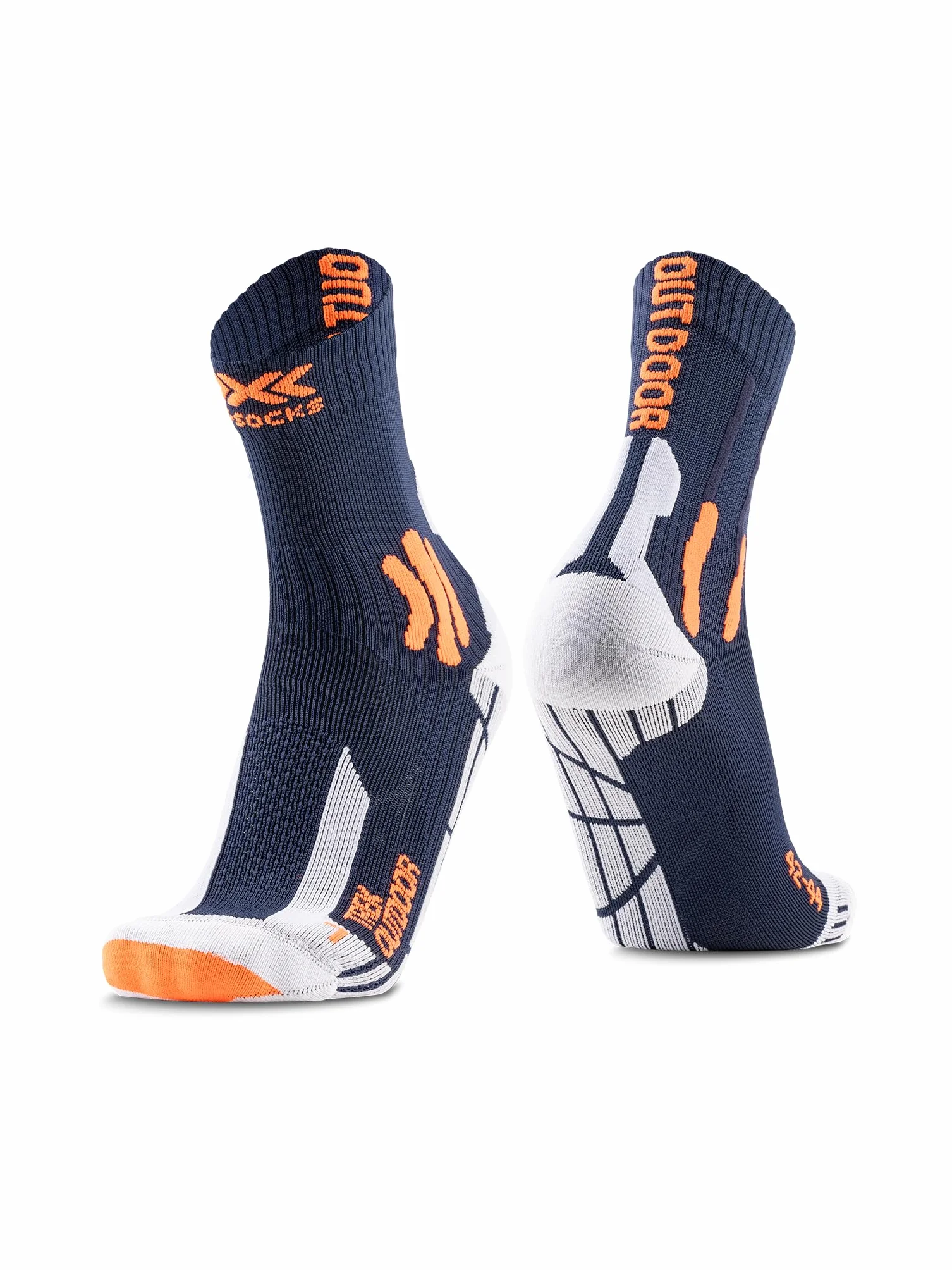 X-Socks Trek Outdoor 4.0 - skarpety trekkingowe dla mężczyzn i kobiet, zwiększony komfort i ochrona podczas aktywności na świeżym powietrzu - Opal Black/Dolomite Grey Melange, 39-41