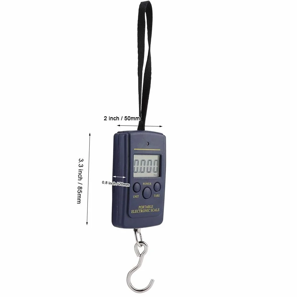 Elektronische Waage,40Kg/10G Lcd Display Gepäckwaage Die Digitale Elektronische Waage Mit Haken Hängt