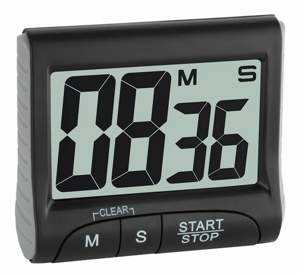 TFA Dostmann cyfrowy timer i stoper 38.2021.01 czarny 87x32x103 mm
