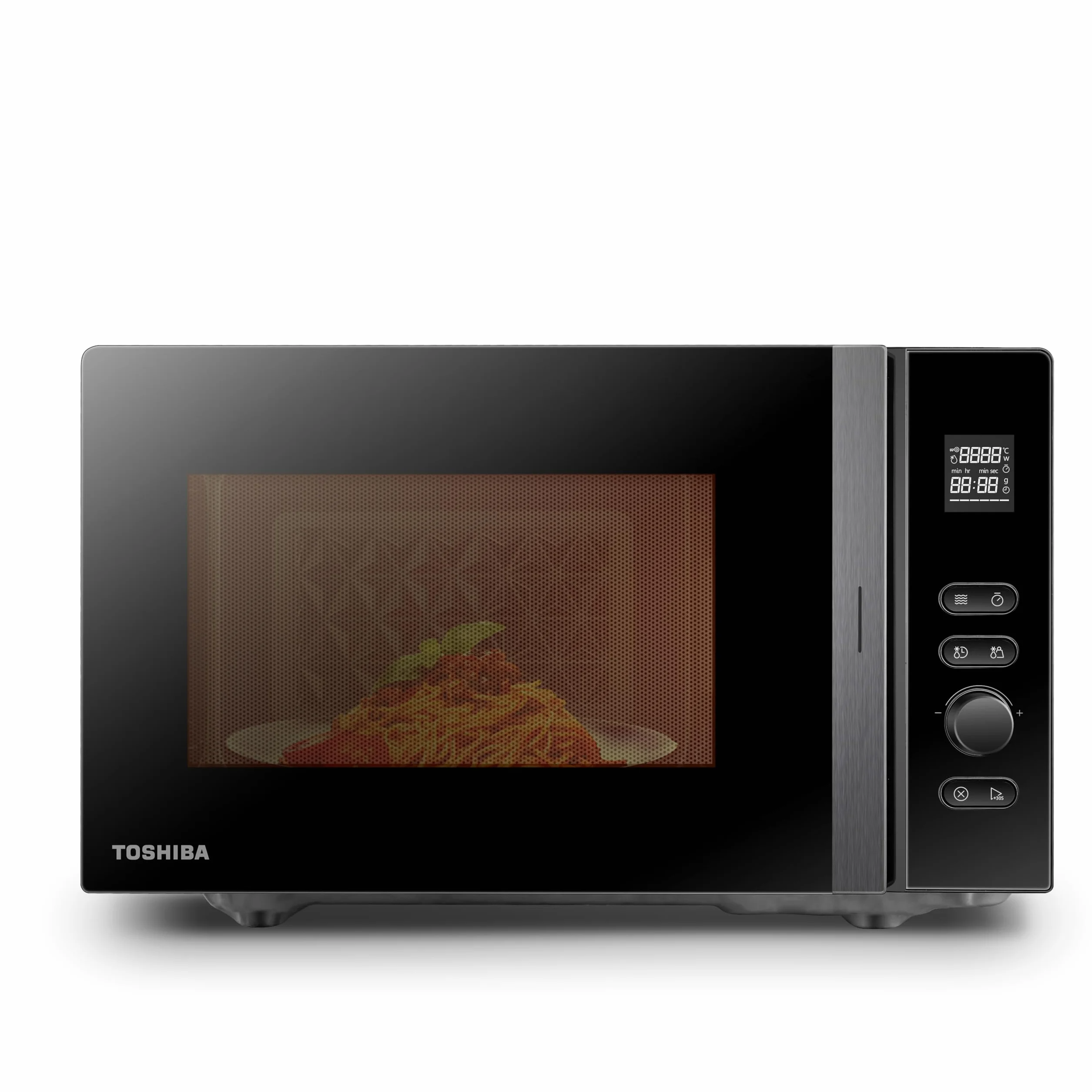 Toshiba MV-AM20T(BK) kuchenka mikrofalowa solo 20 l 800 W 5 poziomów mocy 12 programów automatycznych wnętrze emaliowane