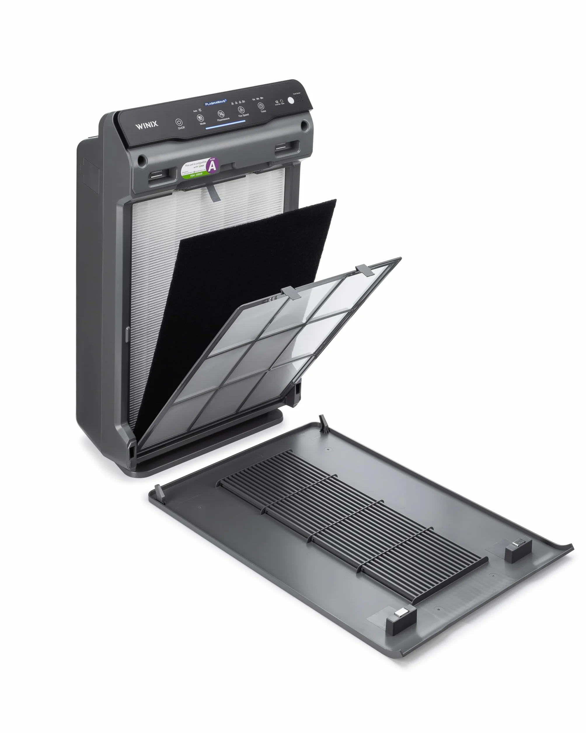 WINIX 5300-2 oczyszczacz powietrza dla alergików i PM2.5, CADR 390 m³/h, 99 m², filtruje 99,999% pyłków, alergii, kurzu i dymu, monitor jakości powietrza, tryb uśpienia i automatyczny