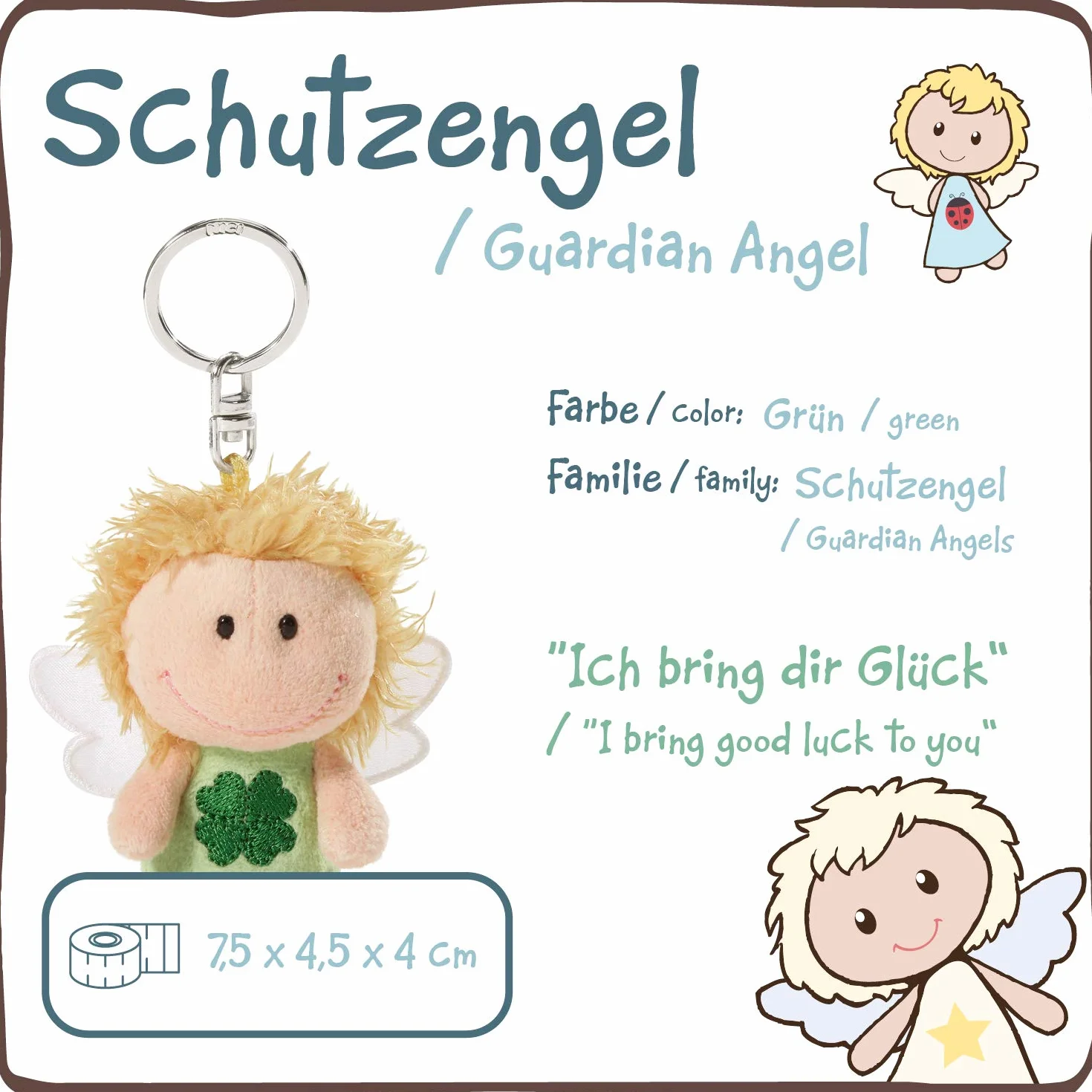 NICI breloczek do kluczy anioł stróż 7 cm – talizman anioł