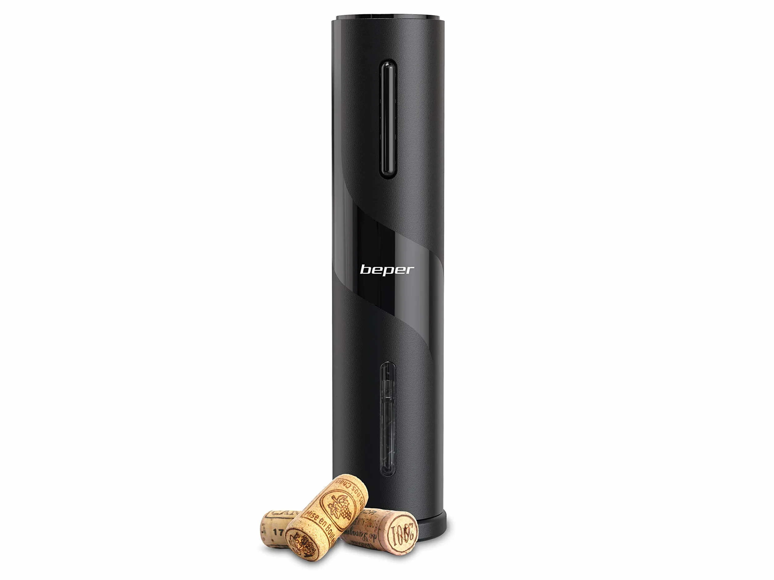 BEPER P102ACP100 Korkociąg elektryczny z obcinaczem do wina, ładowany USB