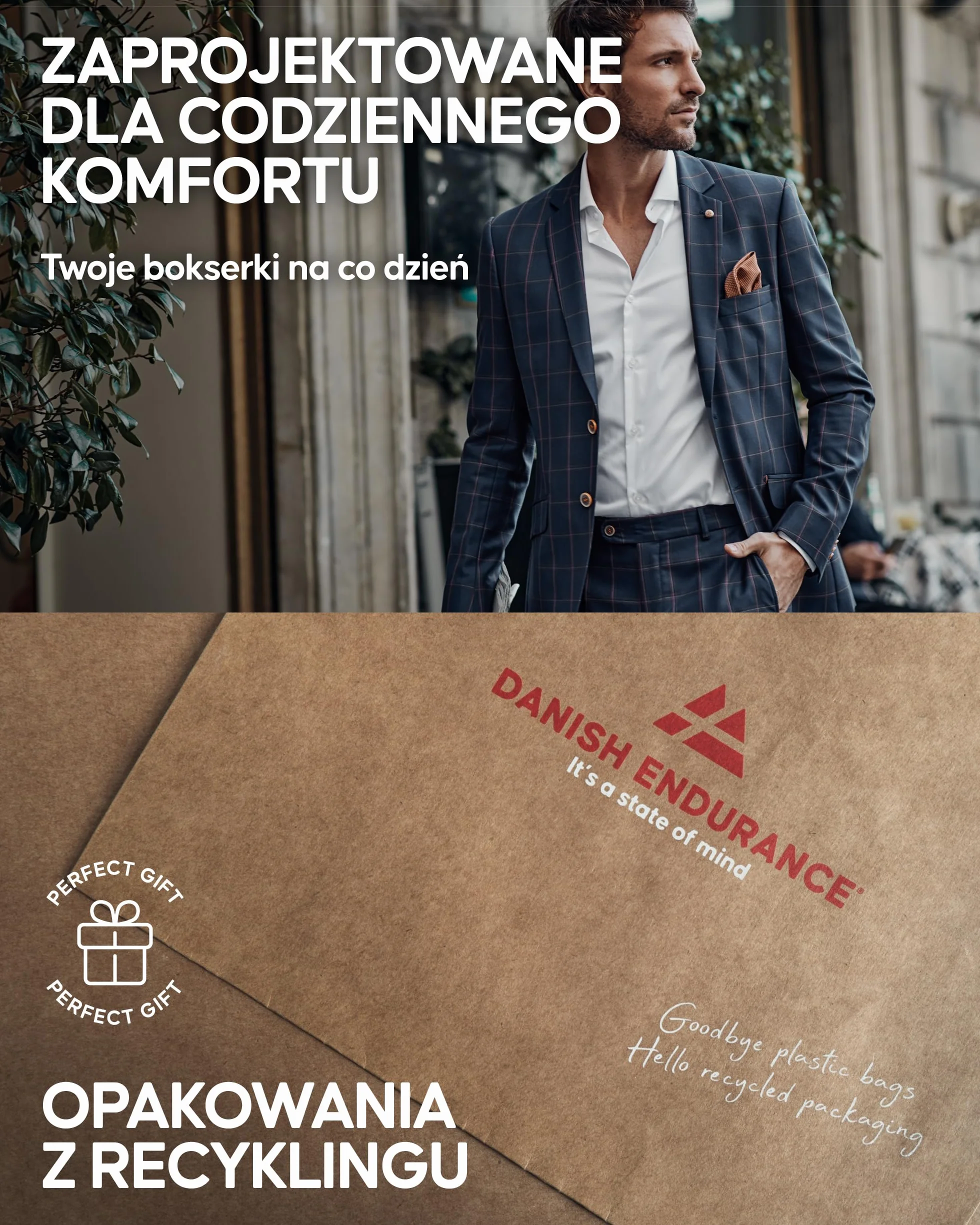 DANISH ENDURANCE Bokserki Męskie Bawełniane 95%, Wygodna Bielizna Premium, Gwarancja Antydziurkowa, 3-PACK