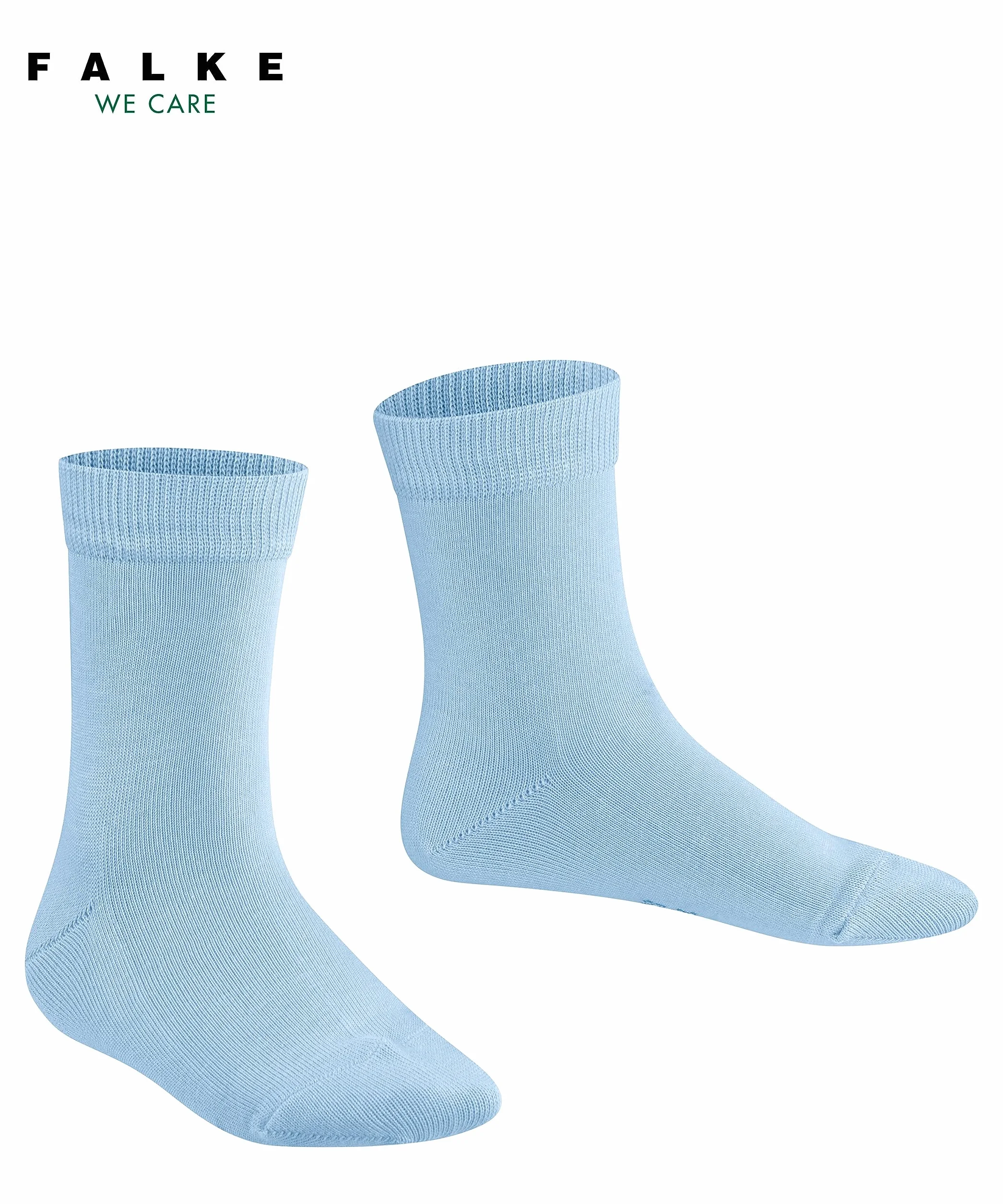 FALKE Uniseks - dzieci Skarpety Family K So bawełna jednokolorowe 1 Para, Niebieski Crystal Blue 6290, 31-34