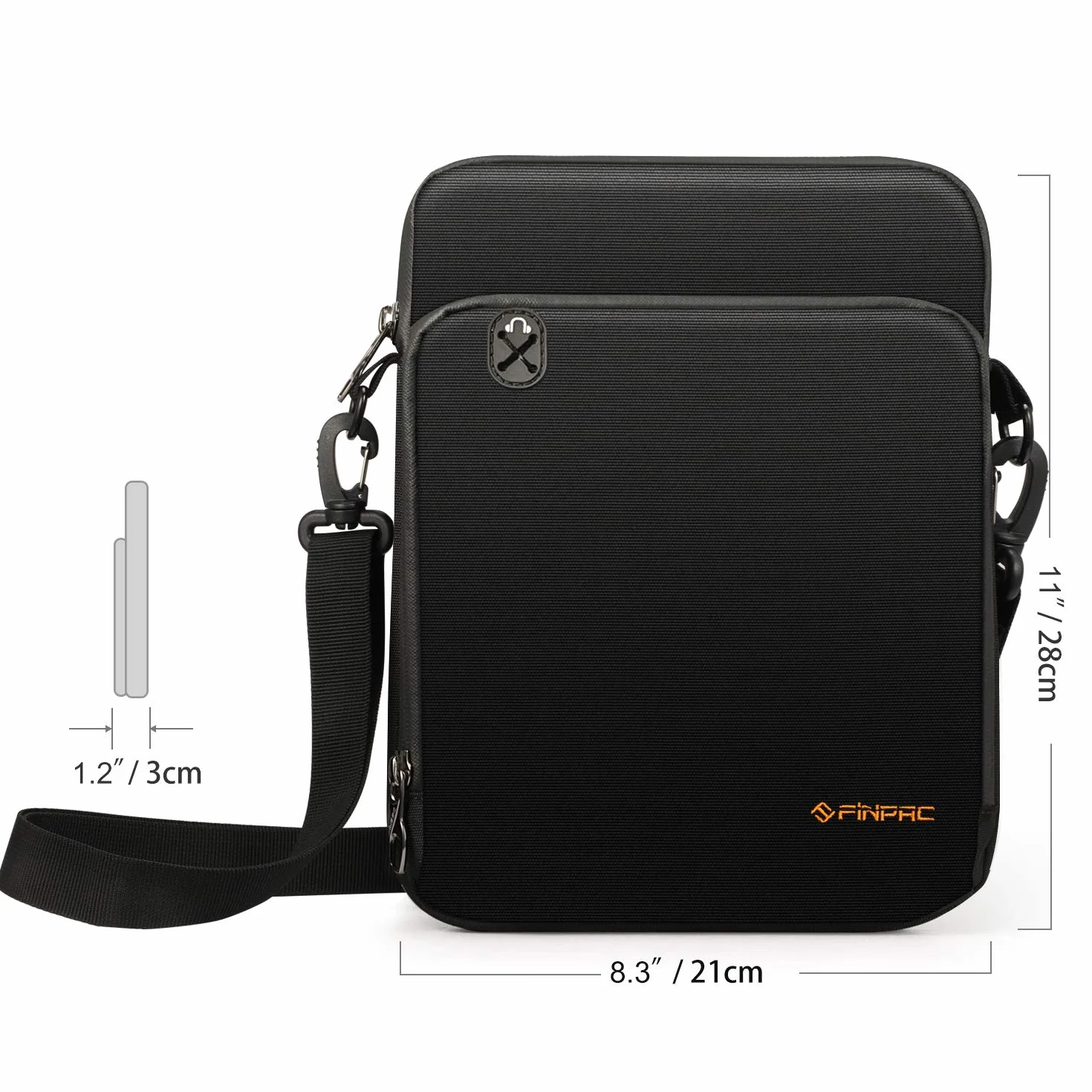 FINPAC pokrowiec na tablet o przekątnej 11", aktówka, torba na ramię na urządzenia, takie jak 11" iPad Pro (2018-2021), 10.9" iPad Air 5 2022/Air 4 2020, 10.2" iPad 2019-2021, 10.5" iPad Air 3 2019, Surface Go 2, Galaxy Tab,