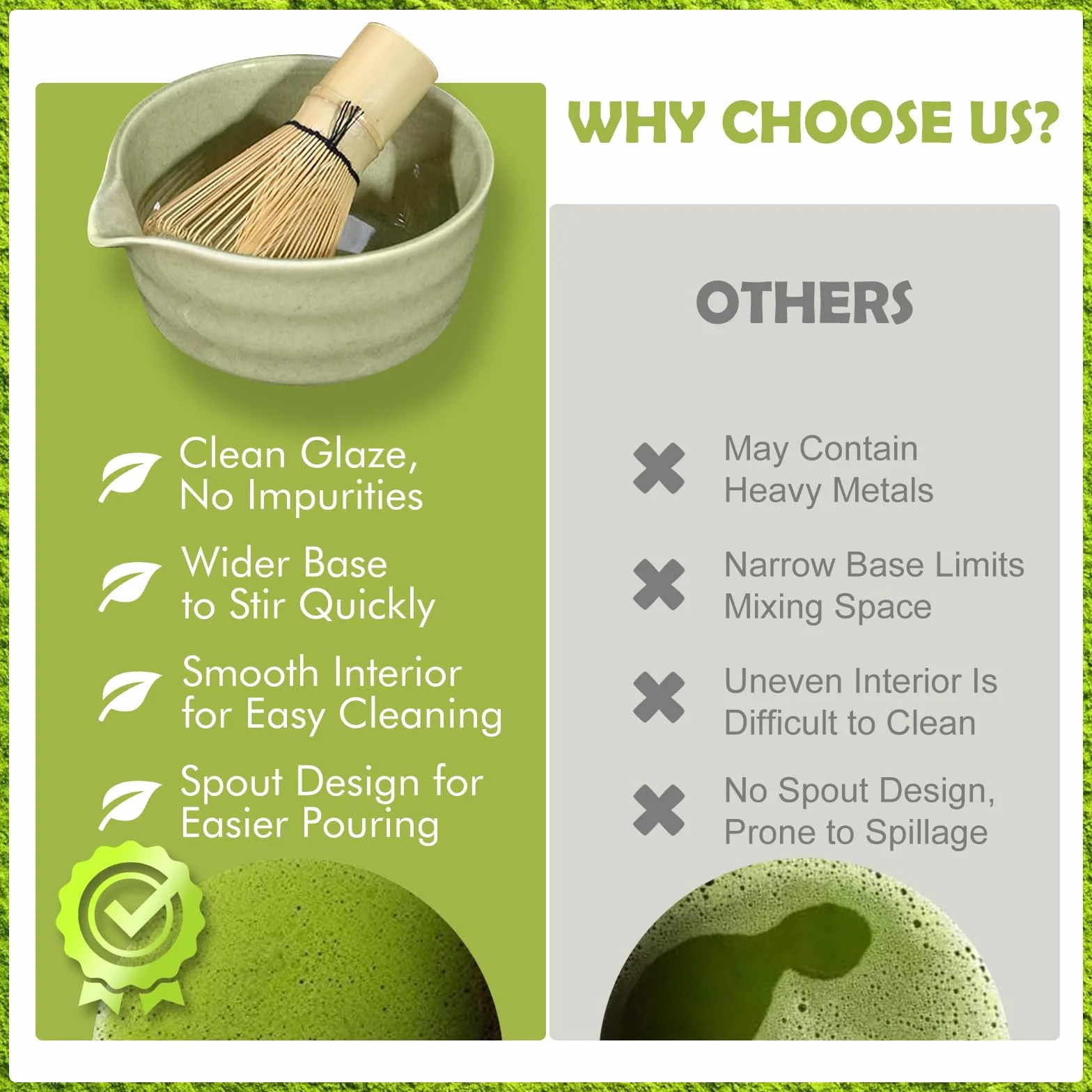 Zestaw Matcha 6 Elementów Trzepaczka Sitko Miseczka Bambusowe Łyżki Ceramiczny Stojak