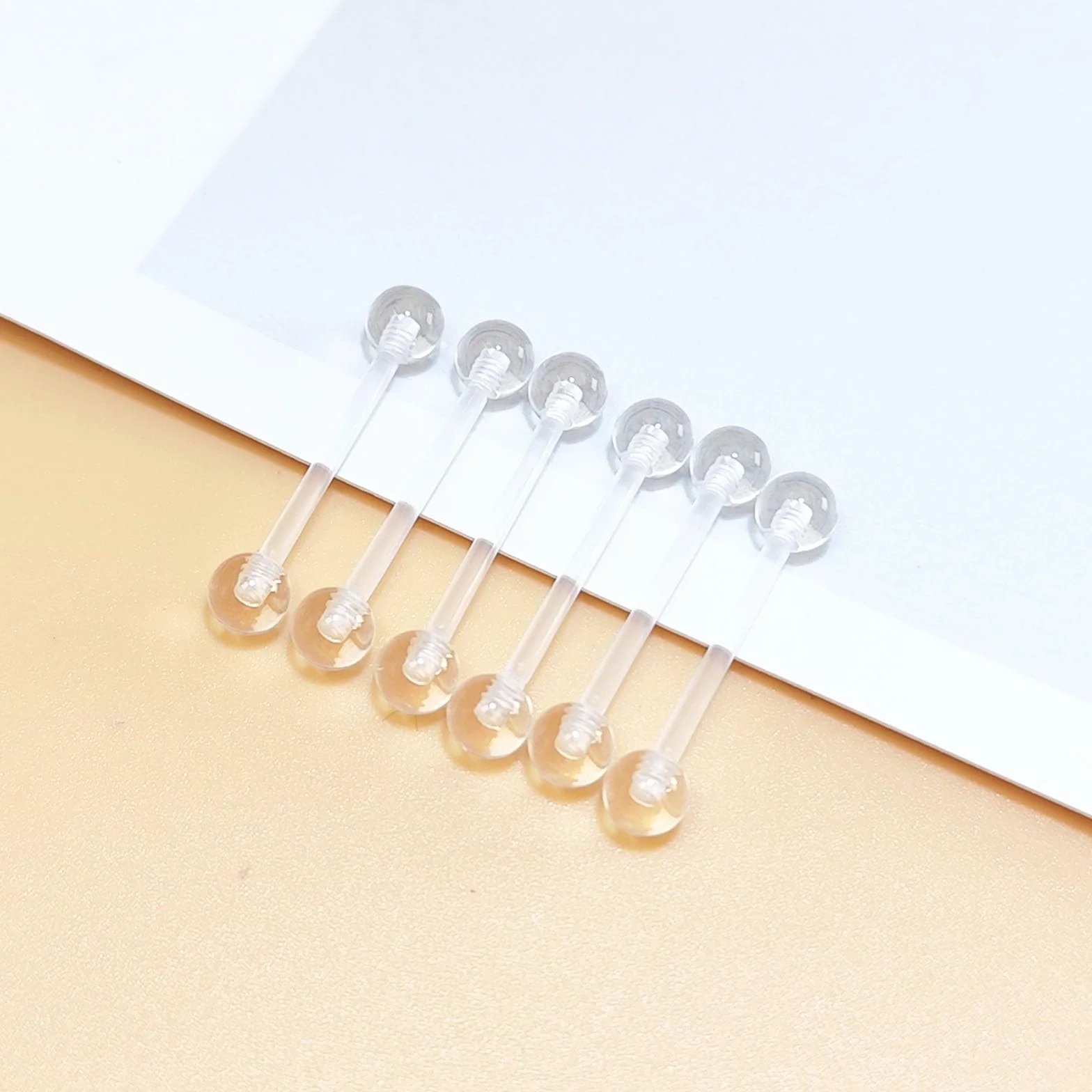Plastikowe kolczyki do języka 16 mm piercing brodawki sutki barbell
