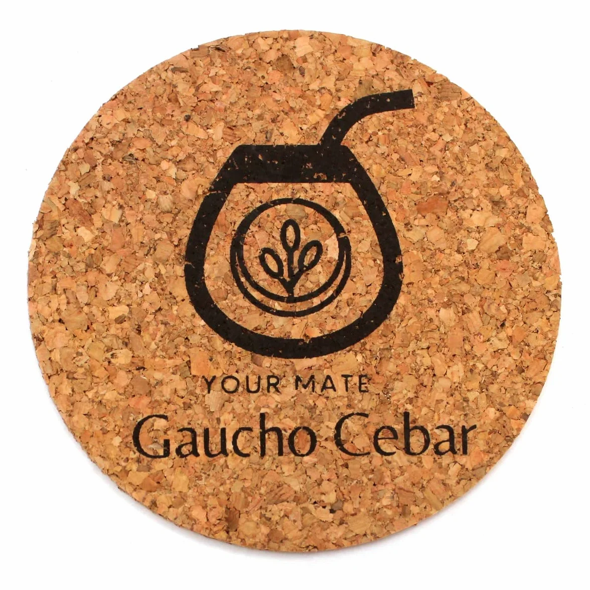 Gaucho Yerba Mate zestaw do herbaty z tykłakiem, kubek ceramiczny 350 ml, słomka Bombilla 19 cm, podkładka korkowa