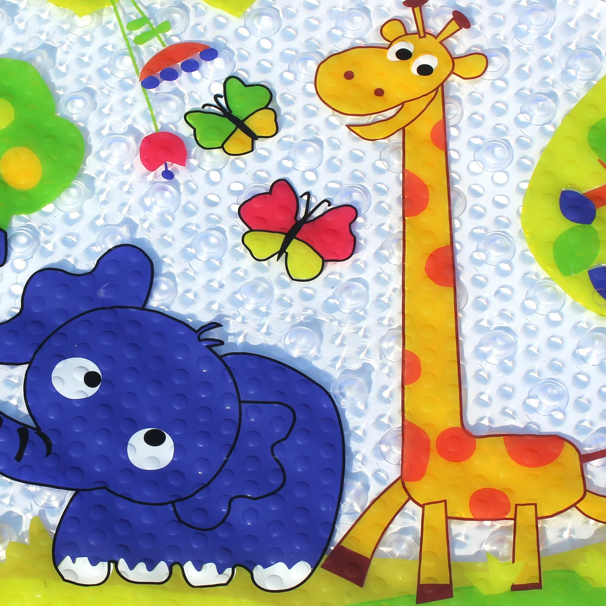 Antypoślizgowa mata łazienkowa do kąpieli dla niemowląt, zmniejsza ryzyko poślizgu, idealna do domów 39 cm x 69 cm (zoo)