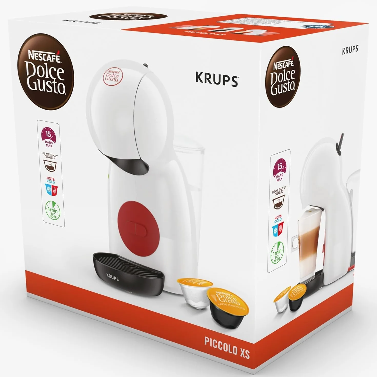 Krups Nescafé Dolce Gusto Piccolo XS ekspres do kawy na kapsułki 0,8 l 1500 W 15 bar