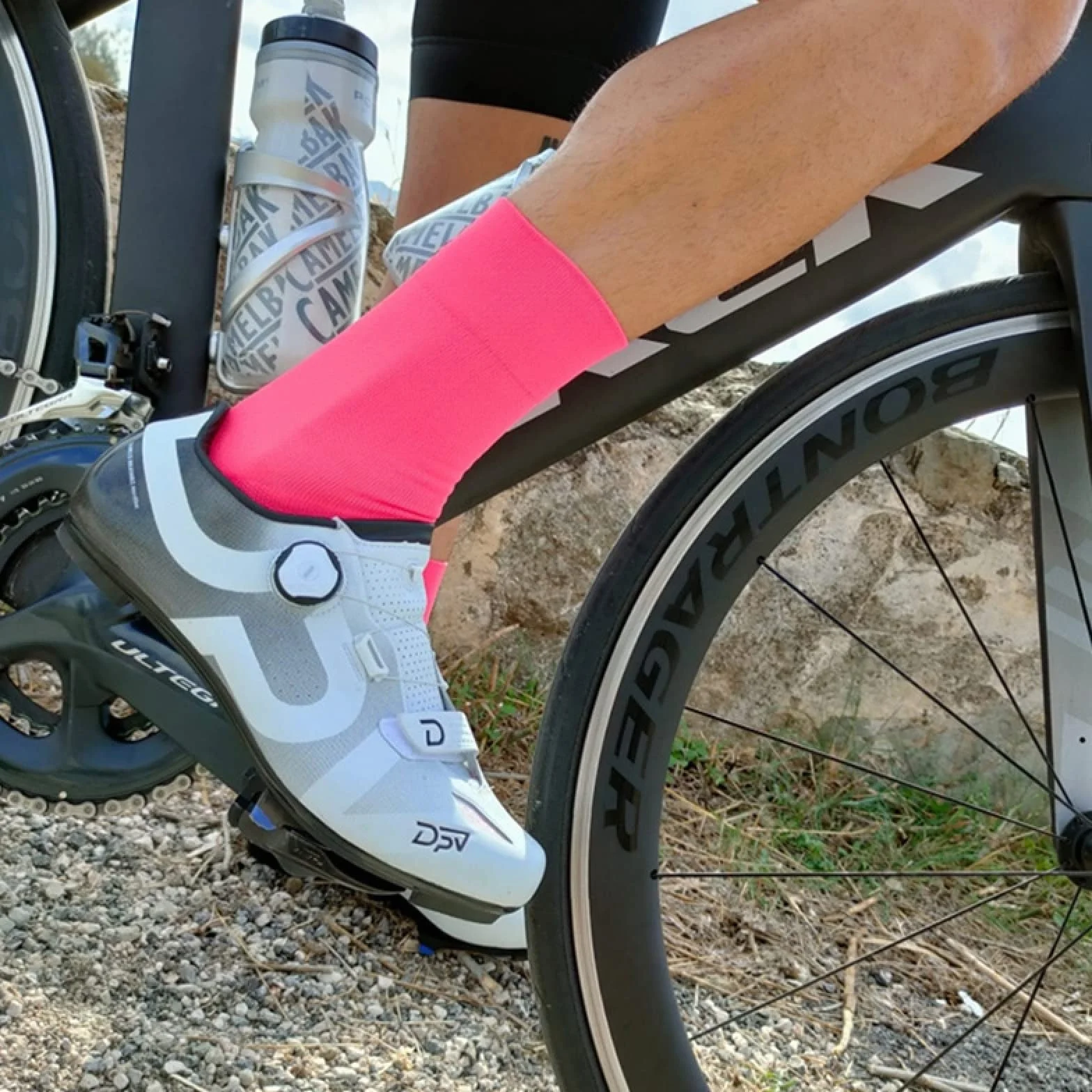Skarpety dla mężczyzn sportowe wyścigi kolarskie skarpety zestaw oddychające skarpety rowerowe szosowe męskie i damskie 10 szt, Bh5, L