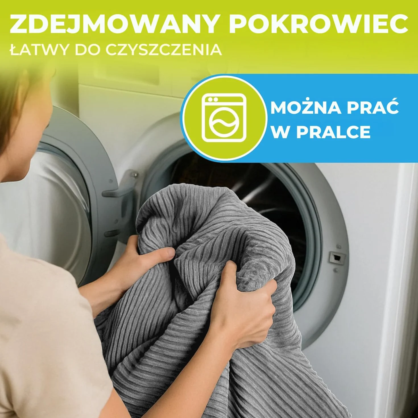 Składany materac 195x120x15 cm z uchwytami i zdejmowanym pokrowcem | Materac gościnny i turystyczny | Oeko-TEX | Składana mata do spania dla dzieci, gości, do podróży | Jasnoszary