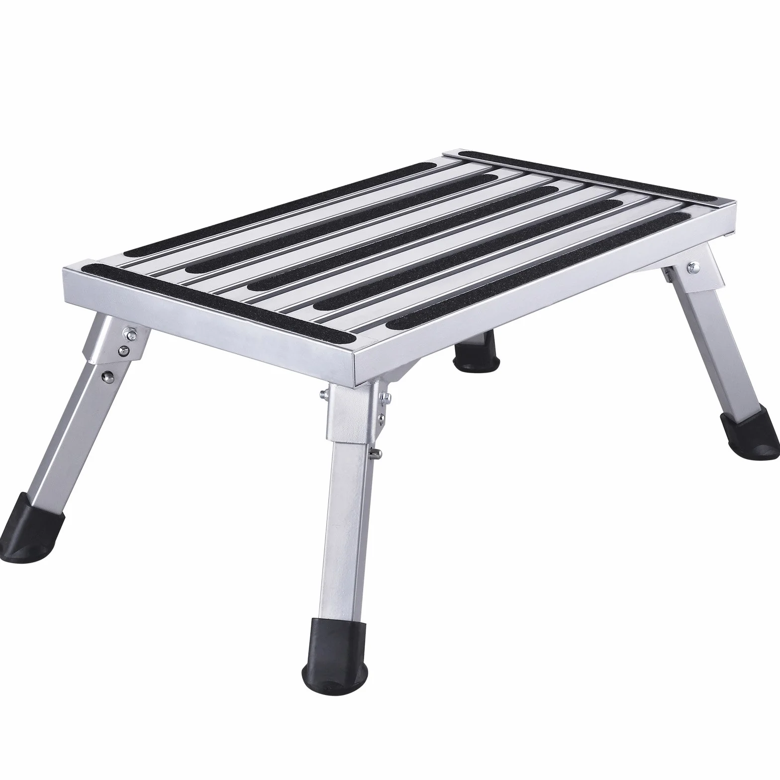 Aluminium Klapptritt Trittleiter 1 Stufe 150 kg HDM 47x30x23cm falter Hocker mit Anti-Rutsch Matte
