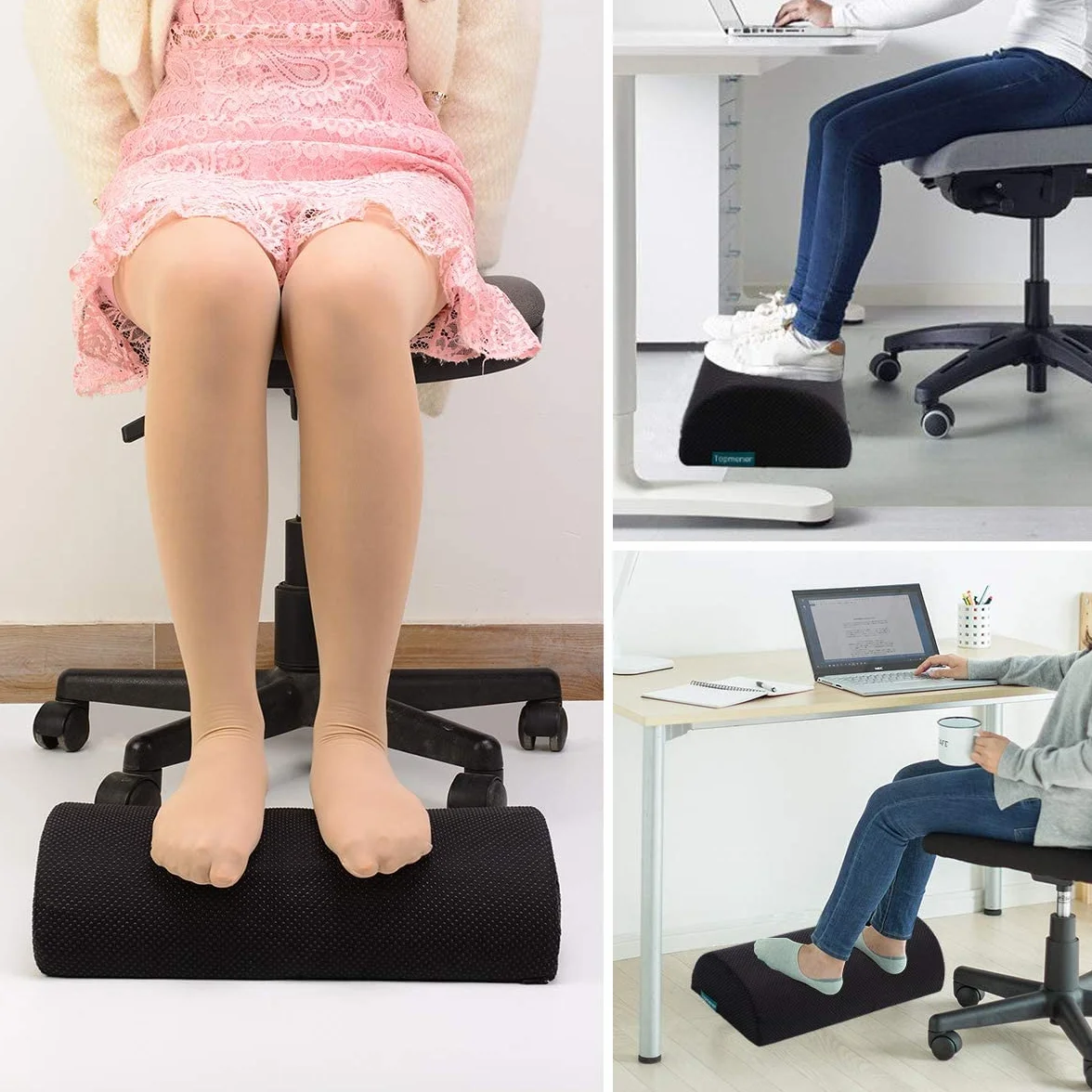 Ergonomiczna poduszka pod podnóżek do masażu biurkowy z uchwytem, pralna