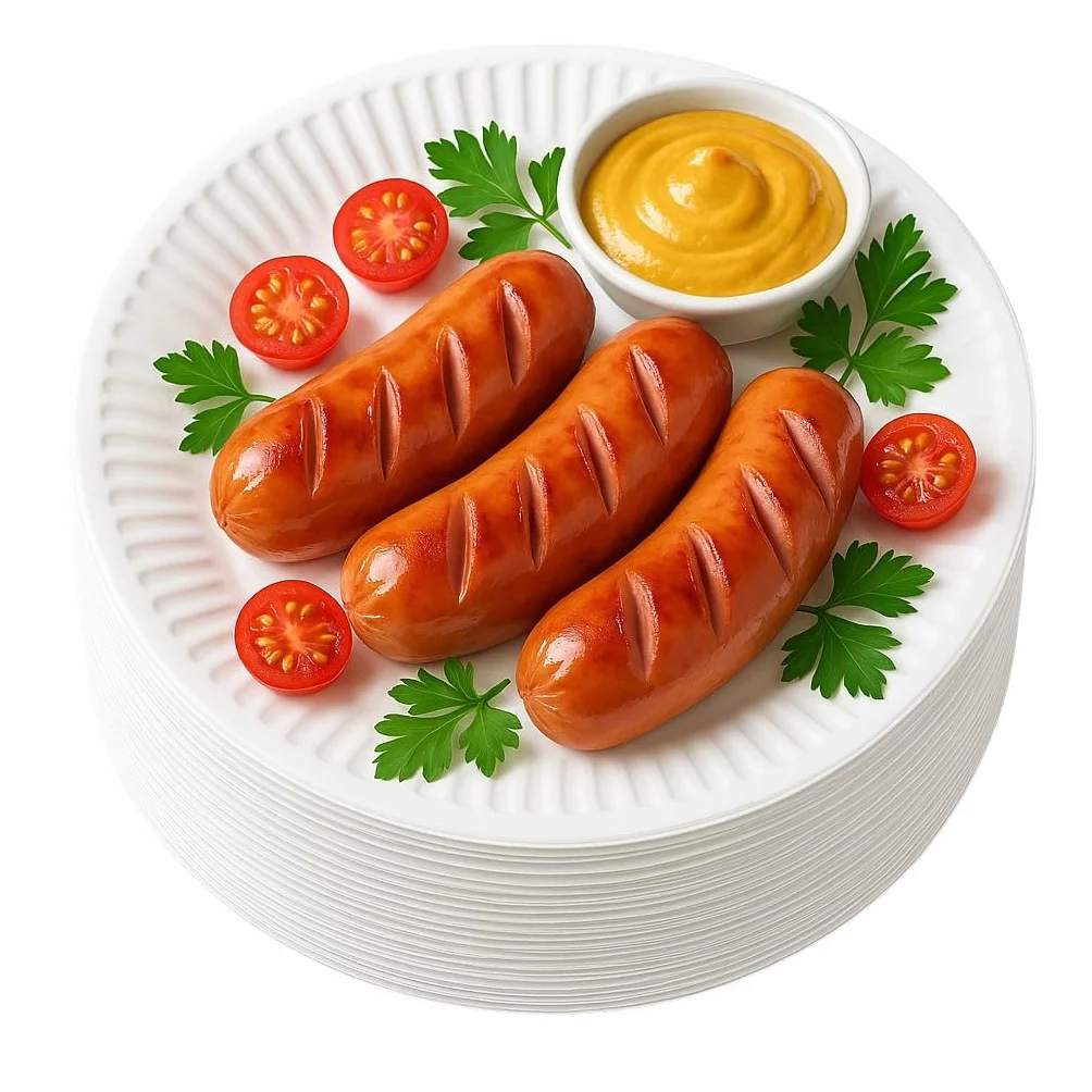 Talerzyki papierowe 15cm 100 sztuk jednorazowe okrągłe biodegradowalne