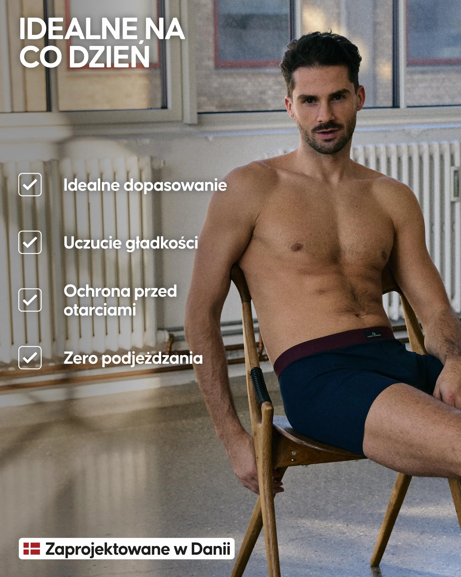 DANISH ENDURANCE Bokserki Męskie Bawełniane 95%, Wygodna Bielizna Premium, Gwarancja Antydziurkowa, 3-PACK