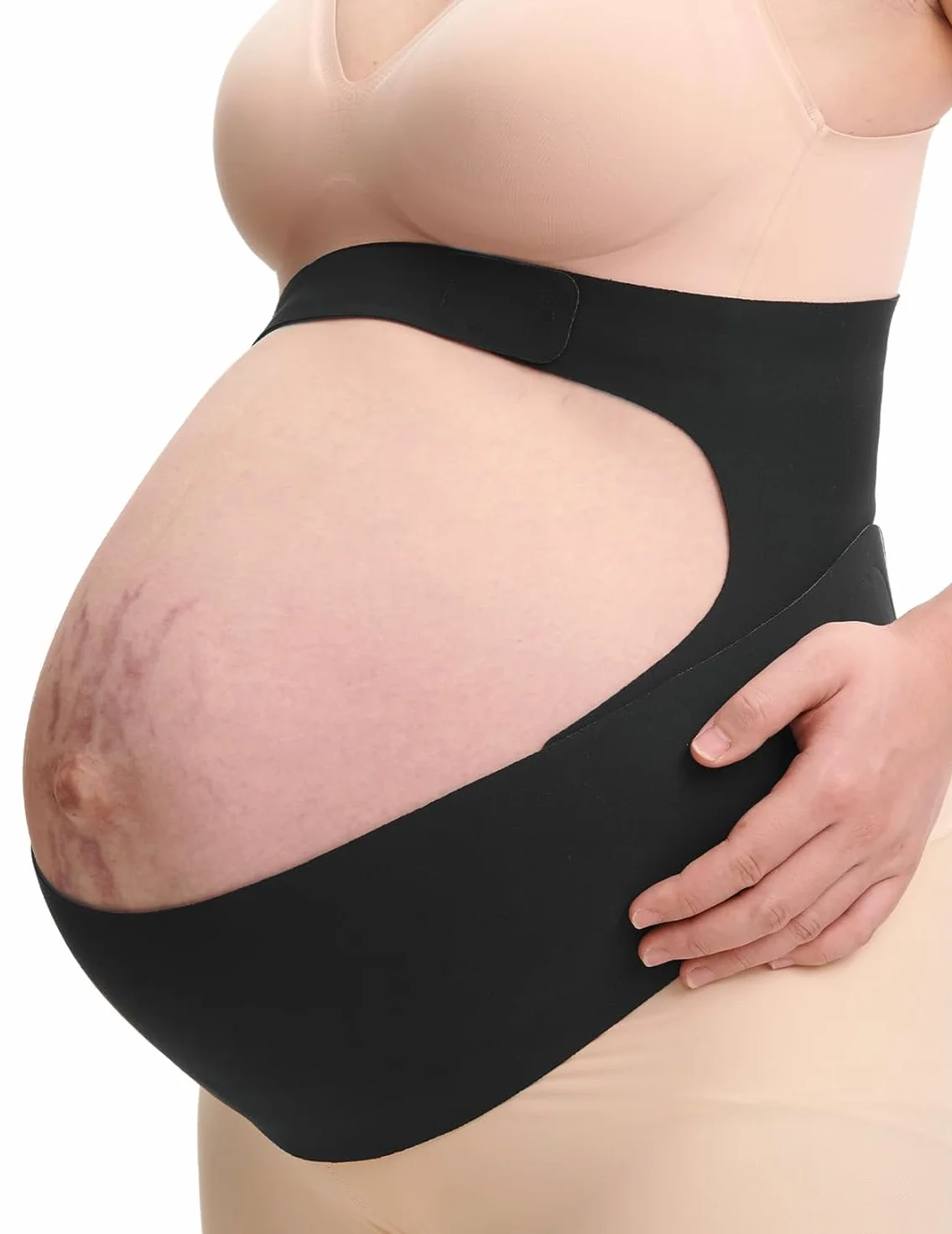 momcozy Opaska na brzuch dla kobiet w ciąży z ergonomicznym podparciem – niewidoczna i oddychająca na plecy, brzuch i talię