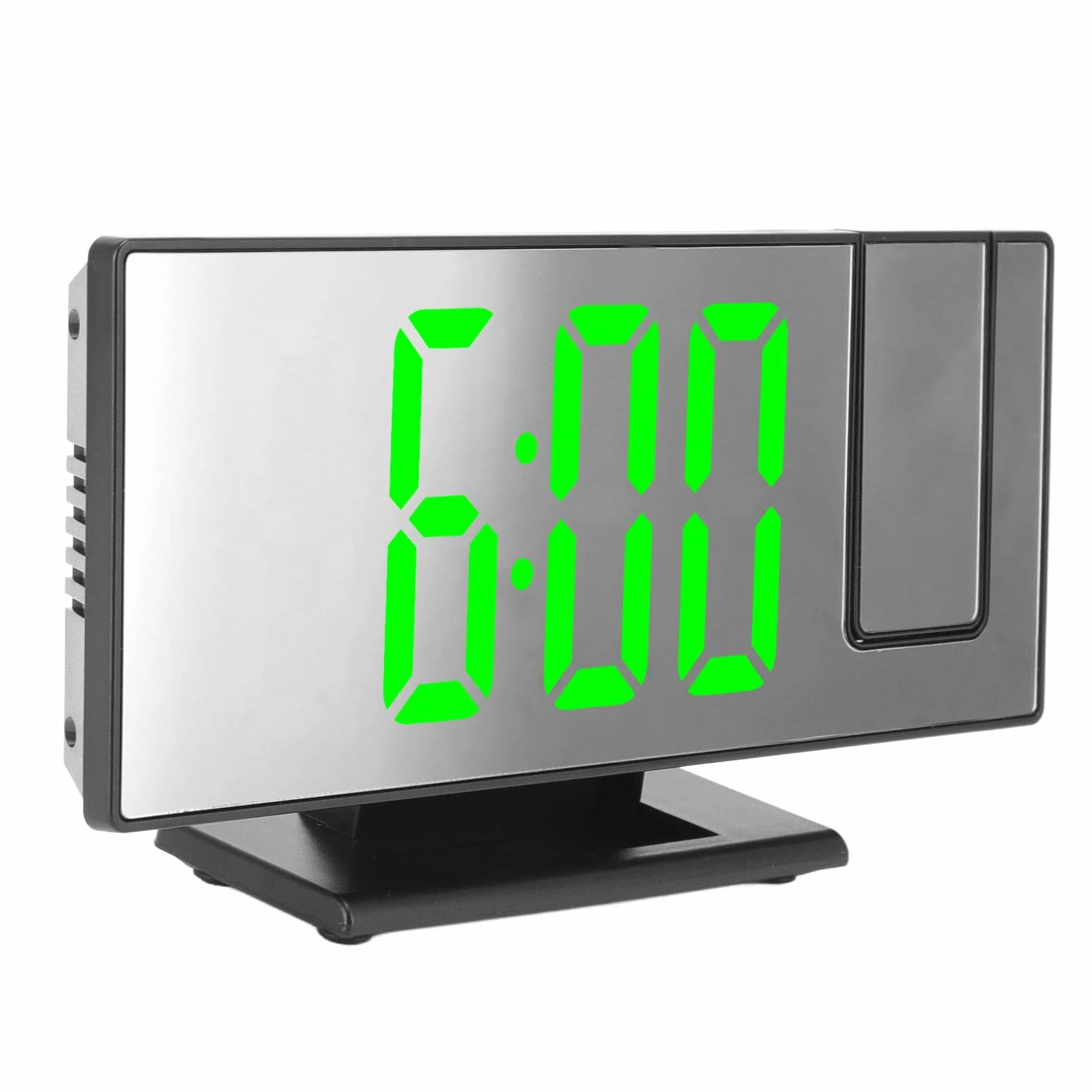 Cyfrowy Budzik z Projekcją LED 180° na Ścianę i Sufit, Zasilanie Bateryjne USB