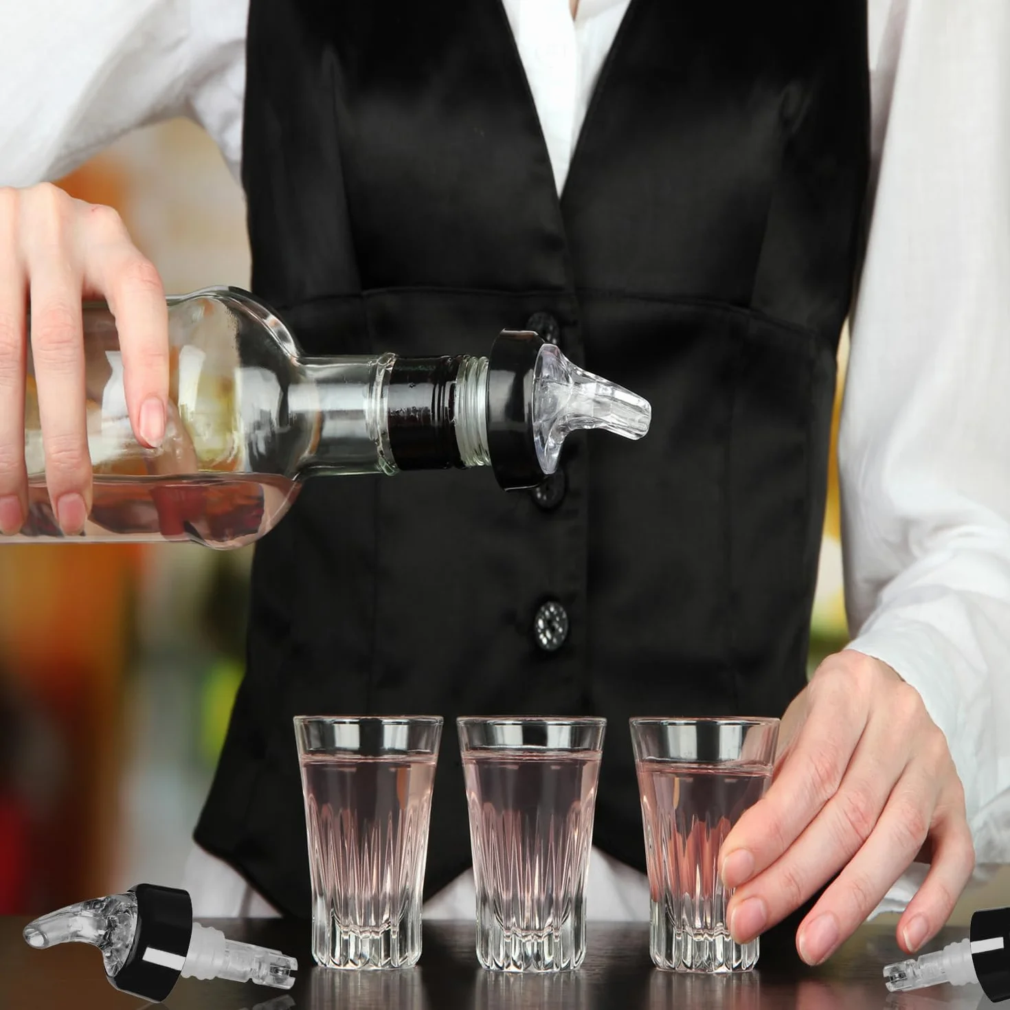 3-pak 30 ml przezroczysty nalewak do butelek pomiarowych – automatyczny dozownik do wina, koktajli i napojów, idealny do domowych barów, restauracji i kuchni