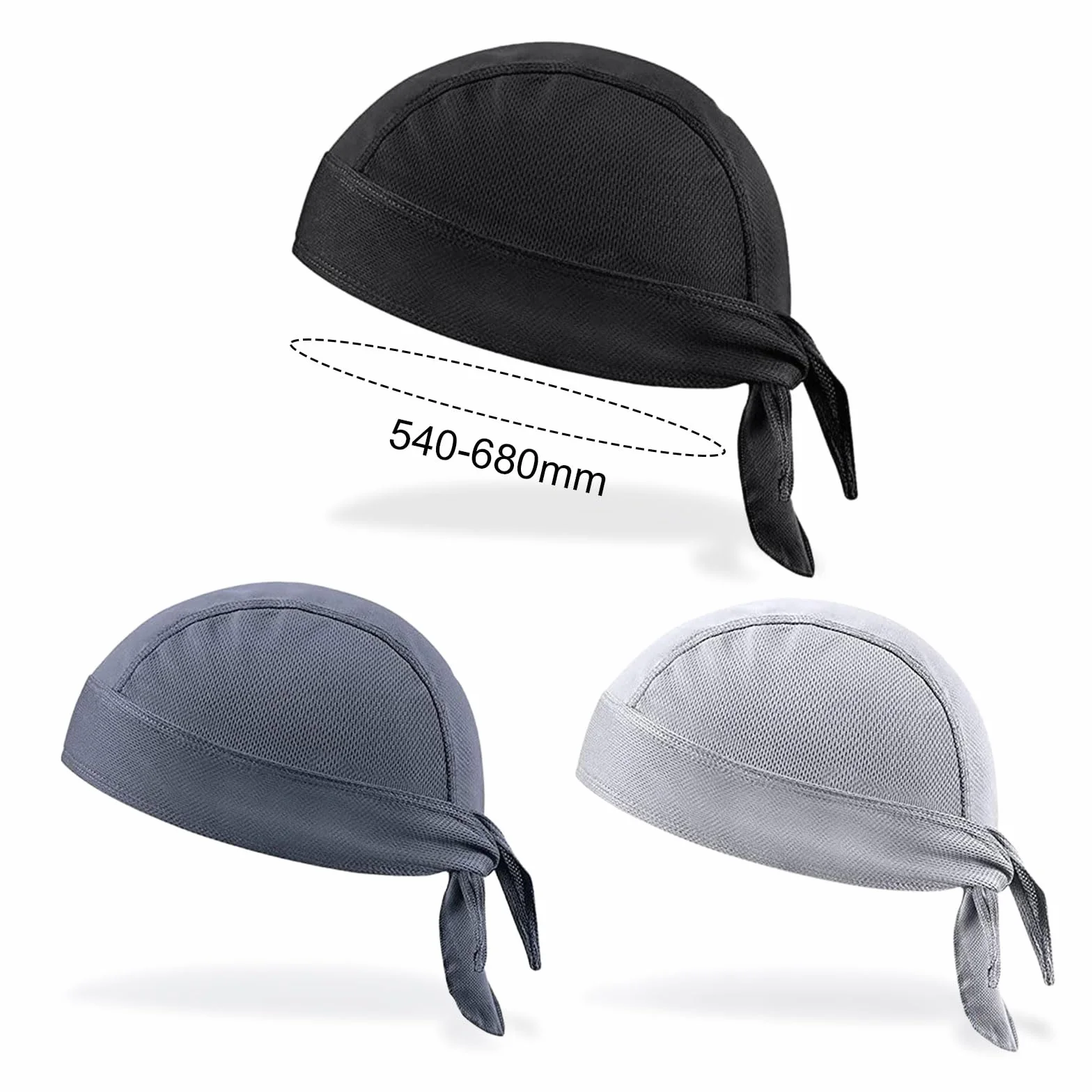 TSHAOUN 3 szt. bandana dla mężczyzn czapka z czaszką, szybkoschnąca sportowa bandana kolarska czapka z czaszką, ochrona głowy anty-UV, opaska na głowę, sport, wędrówki, łyżwiarstwo, jazda na rowerze,