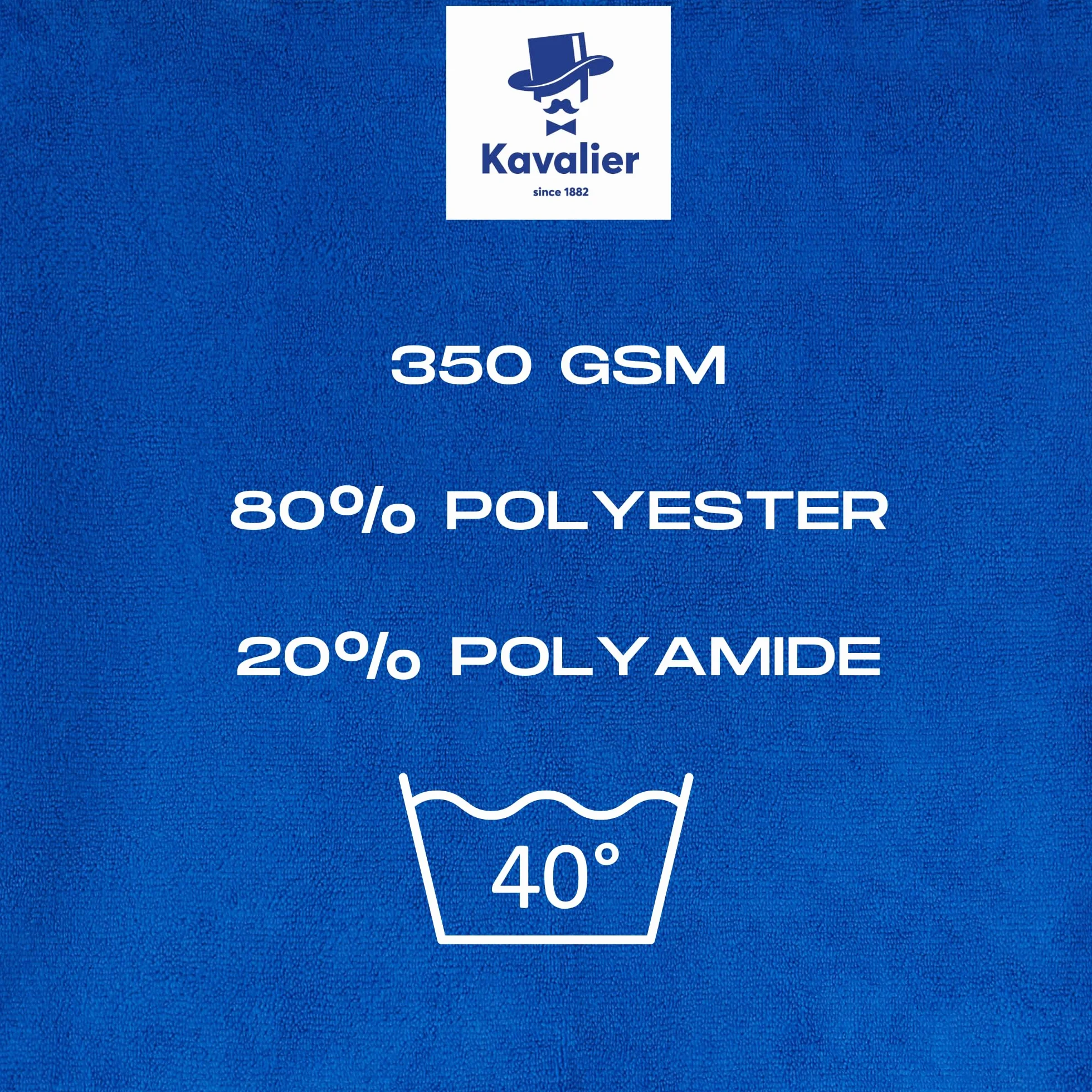 Kavalier ProClean - Miracle Wipe - Zestaw Niebieskich Ręczników z Mikrofibry Zapewniający Najwyższą Skuteczność Czyszczenia - 3 Sztuki - Niebieski