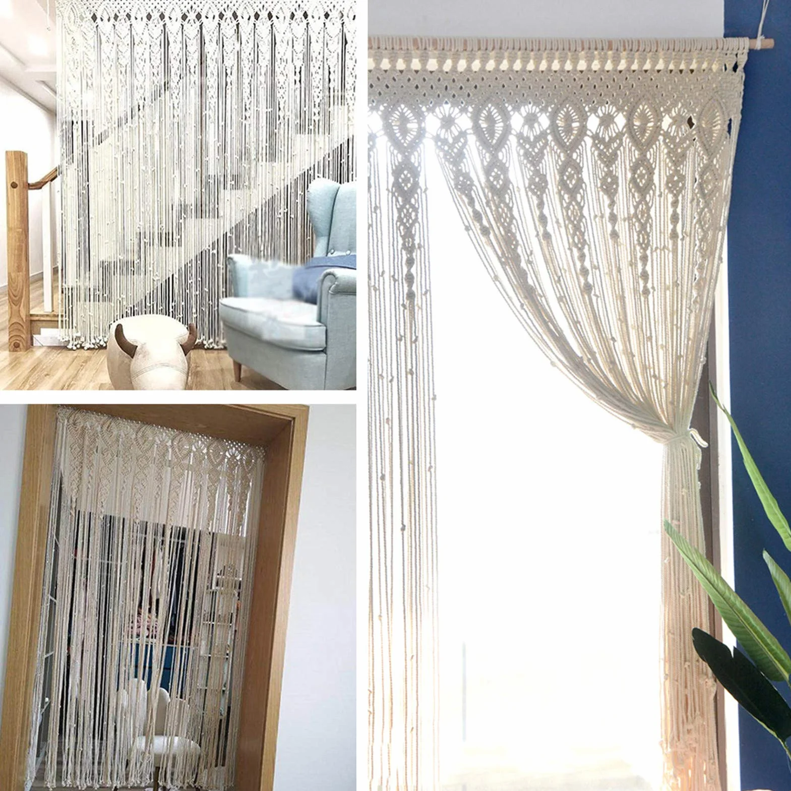 Makrama, makrama, gobelin w stylu boho, ręcznie tkana makrama, zasłona na drzwi, zasłona na drzwi, dekoracja ścienna, styl boho, zasłona okienna, zasłona na drzwi, tło weselne, dekoracja wnętrz