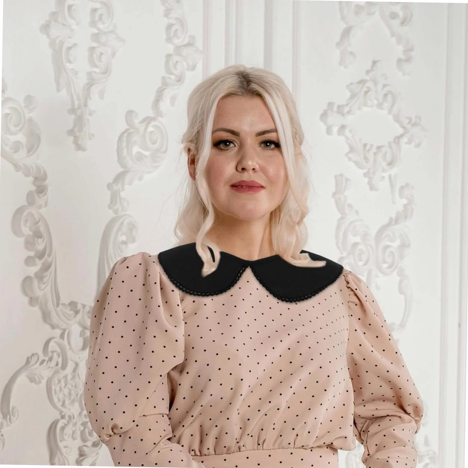 SHERCHPRY Koszula Z Imitacją Kołnierzyka Półkoszula Bluzka Odpinany Fałszywy Kołnierzyk Koszuli Ozdobny Kołnierzyk Kołnierzyk Dickey Bawełniany Choker Krawat Fałszywe Klapy Okrągłe