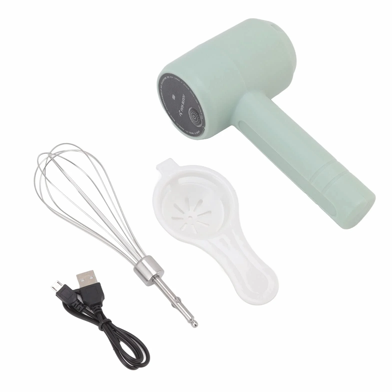 Elektryczny Mikser Ręczny USB do Spieniania Mleka, Stal Nierdzewna, Jasnobłękitny