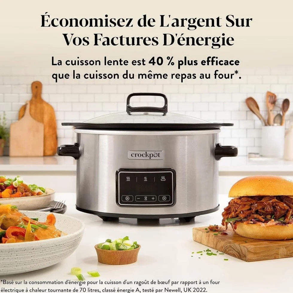 Crockpot Cyfrowy garnek Sizzle & Stew 6,5 l Stal nierdzewna CSC112X