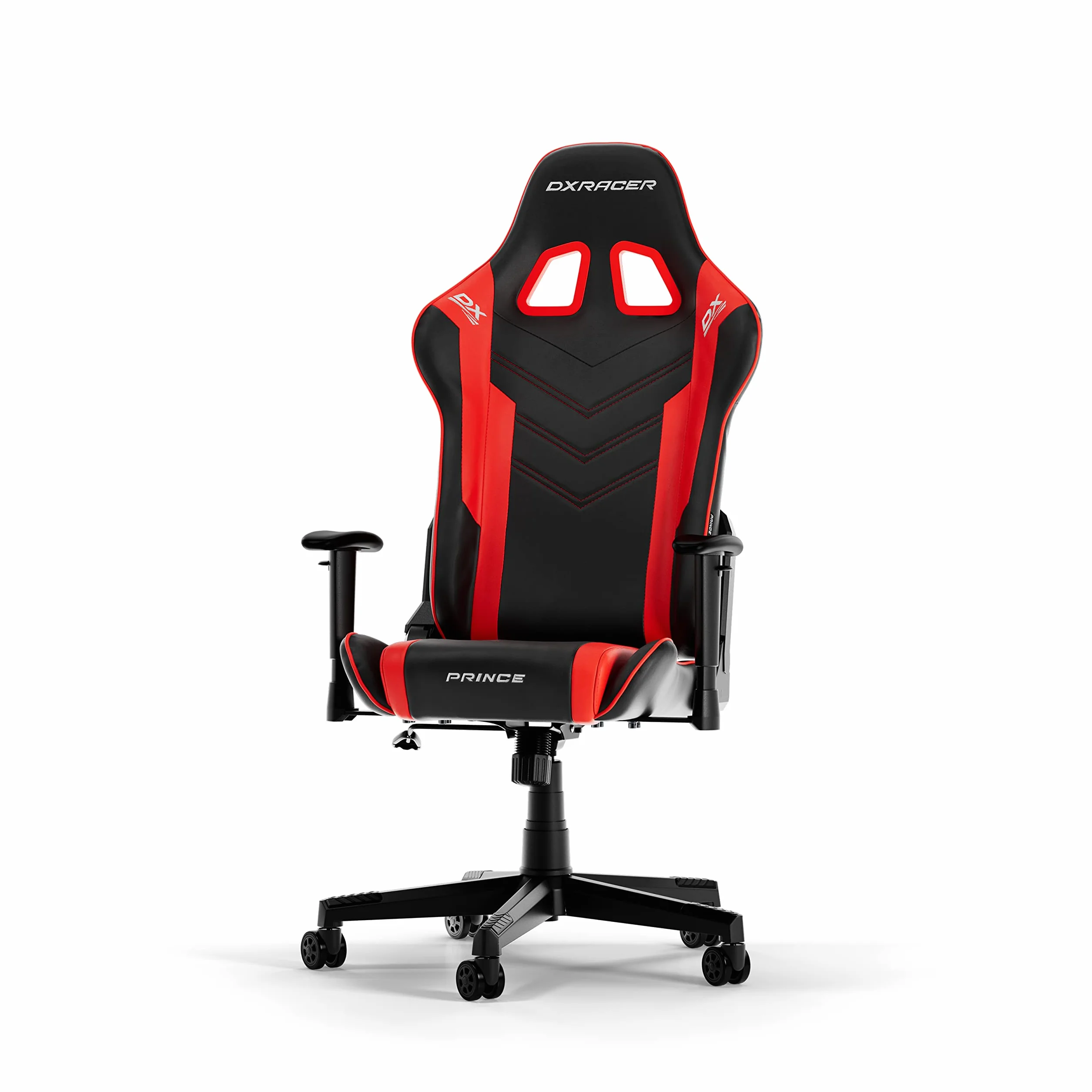 Dxracer Prince P132 Fotel Gamingowy Sztuczna Skóra Czarny Czerwony 185 cm
