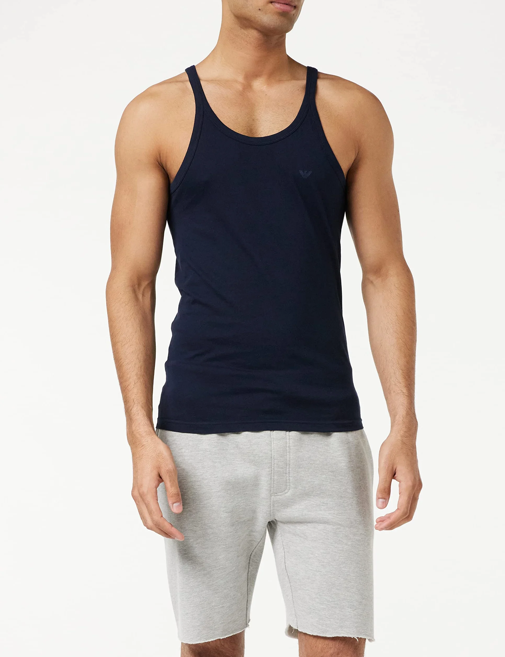 Emporio Armani Underwear Męski top do piżamy typu Tank Pure Cotton, biały, M (2 sztuki), biały, M