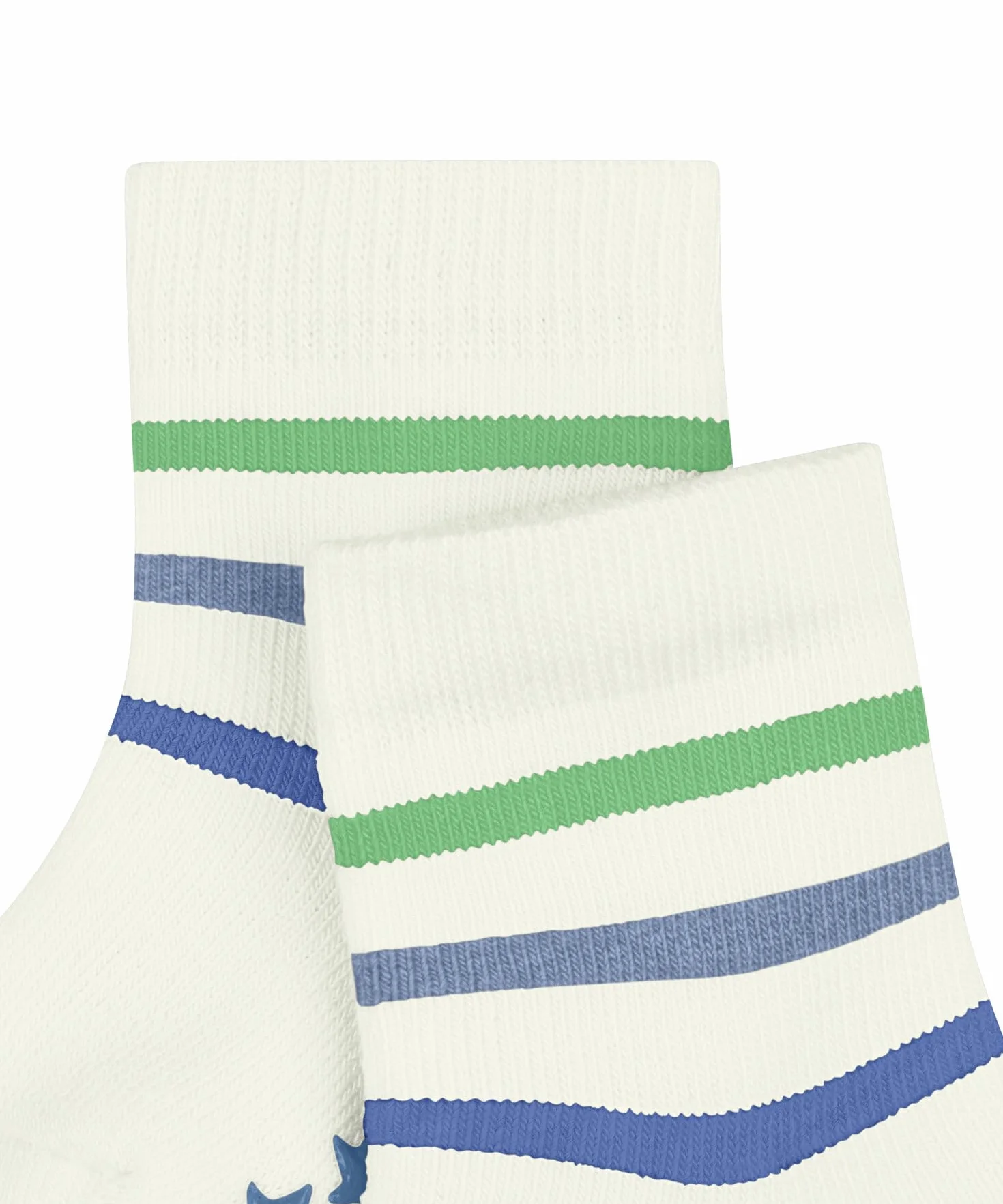 FALKE Uniseks - niemowlęta Kapcie Multi Stripe B Hp Bawełna z wypustkami na podeszwie 1 Para, Biały Off-White 2041, 80-92