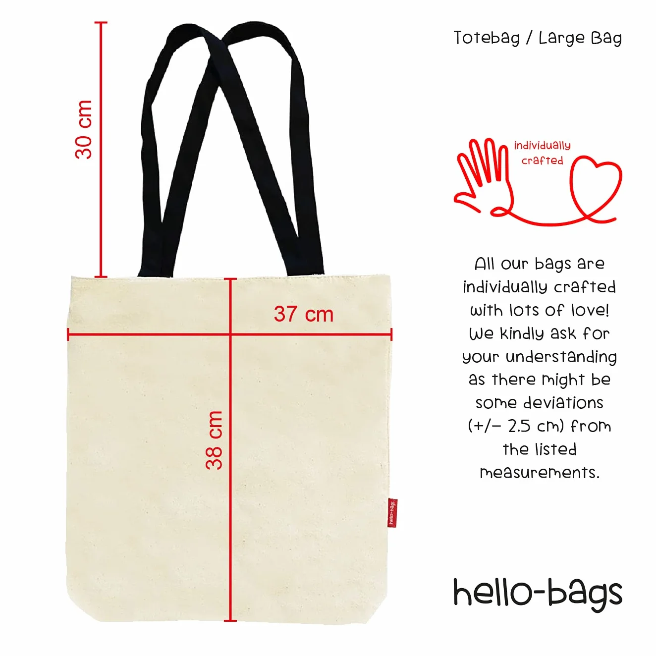Hello-Bags. Płócienna torba na zakupy. Strona zewnętrzna: 100% bawełna. Zawiera zamek błyskawiczny, podszewkę i wewnętrzną kieszeń. Zapakowany w kopertę na prezent Kraft Model: "IFNOTHING". Kolor: Ecru. Wymiary: 37 * 38 cm., Ecru, 38 centimeters, Płócienn